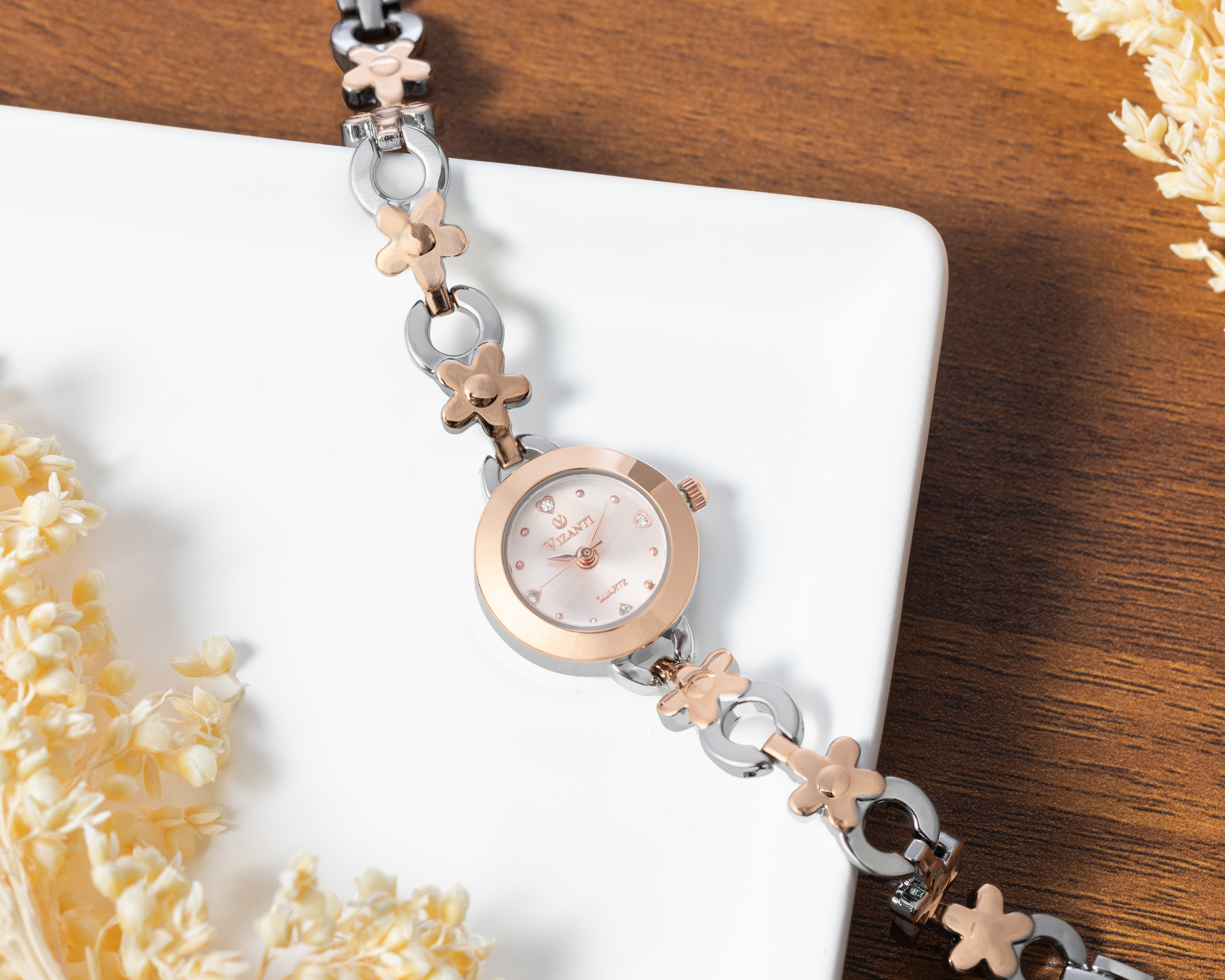 Foto 5 pulgar | Foto 4 | Reloj para Mujer Vizanti Plateado Dorado RVTR3494