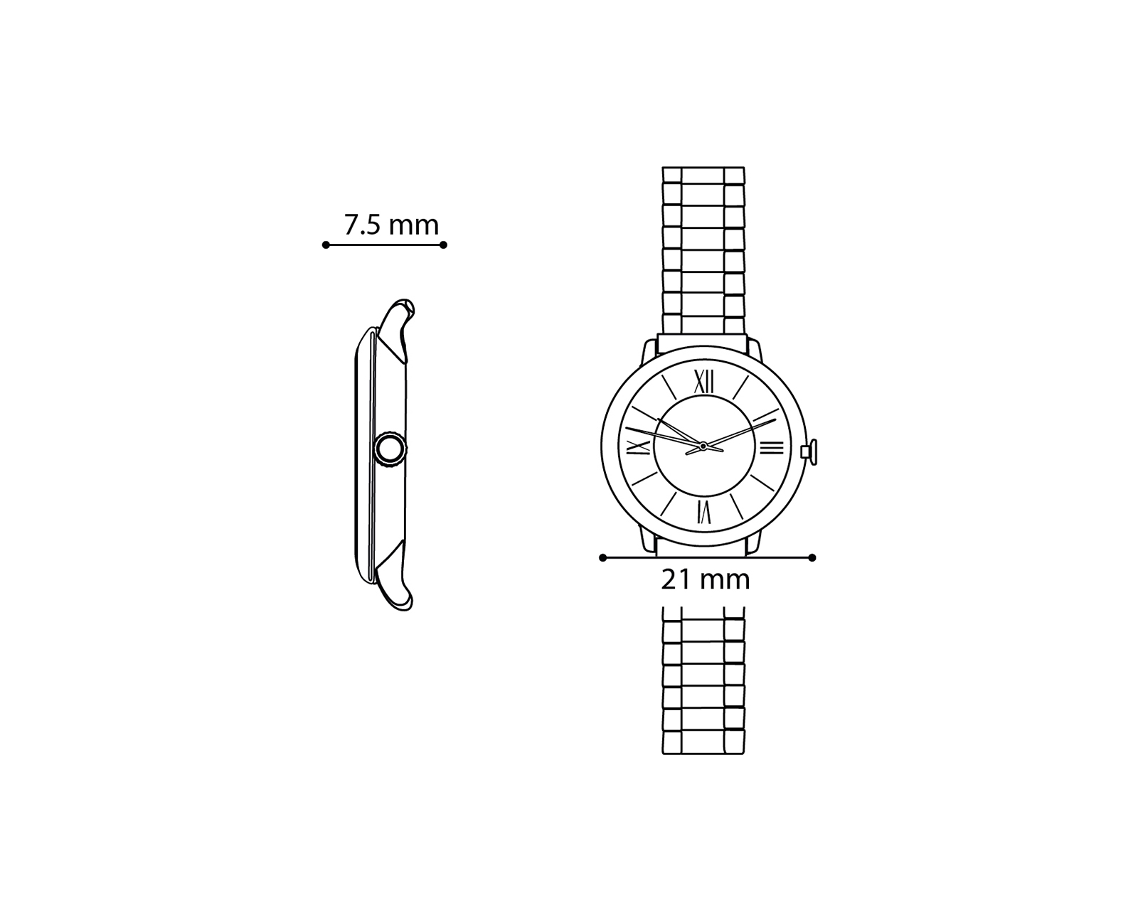 Foto 5 | Foto 5 | Reloj para Mujer Vizanti Plateado Dorado RVTR3494