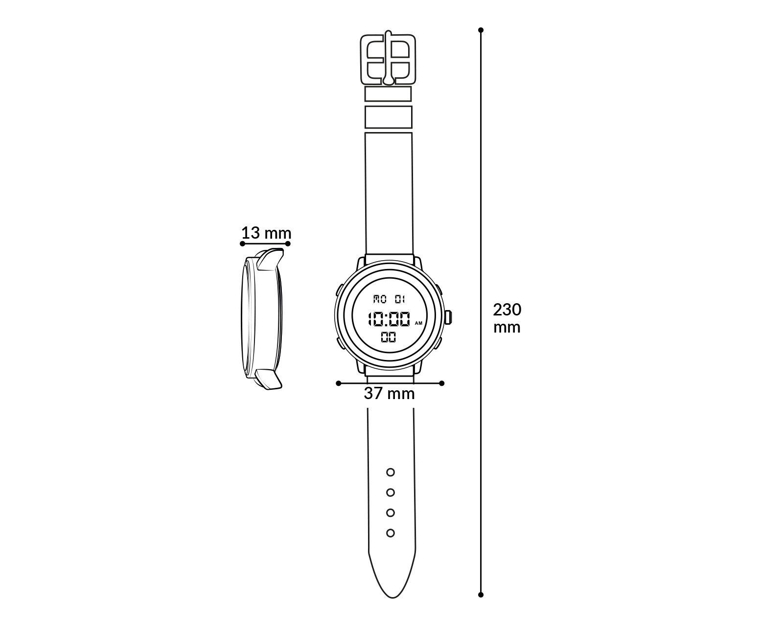 Foto 5 | Foto 5 | Reloj Infantil Vizanti Kids Negro VKONP8225