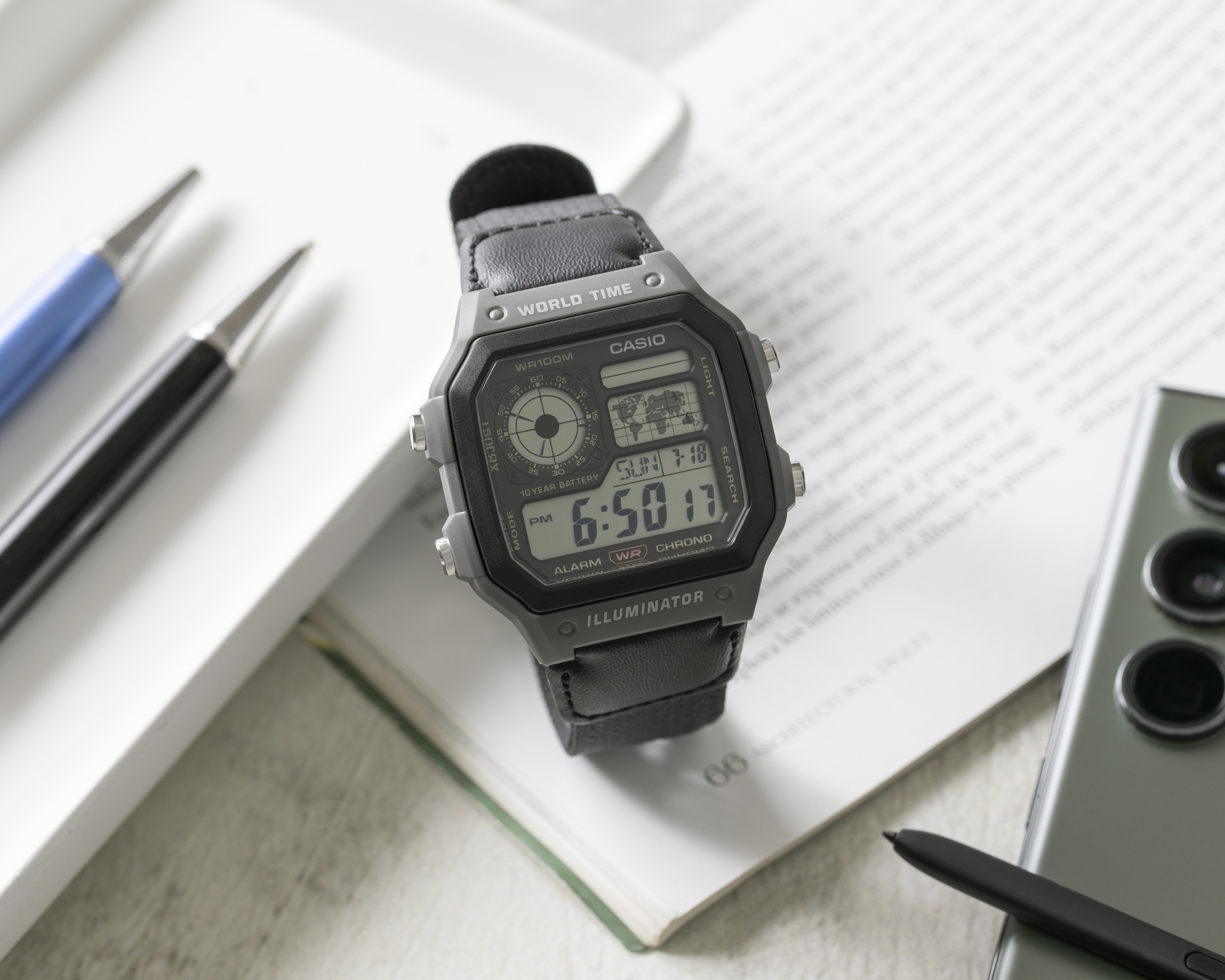 Foto 7 pulgar | Foto 6 | Reloj Casio para Hombre AE-1200WHUB-8AVCF Negro