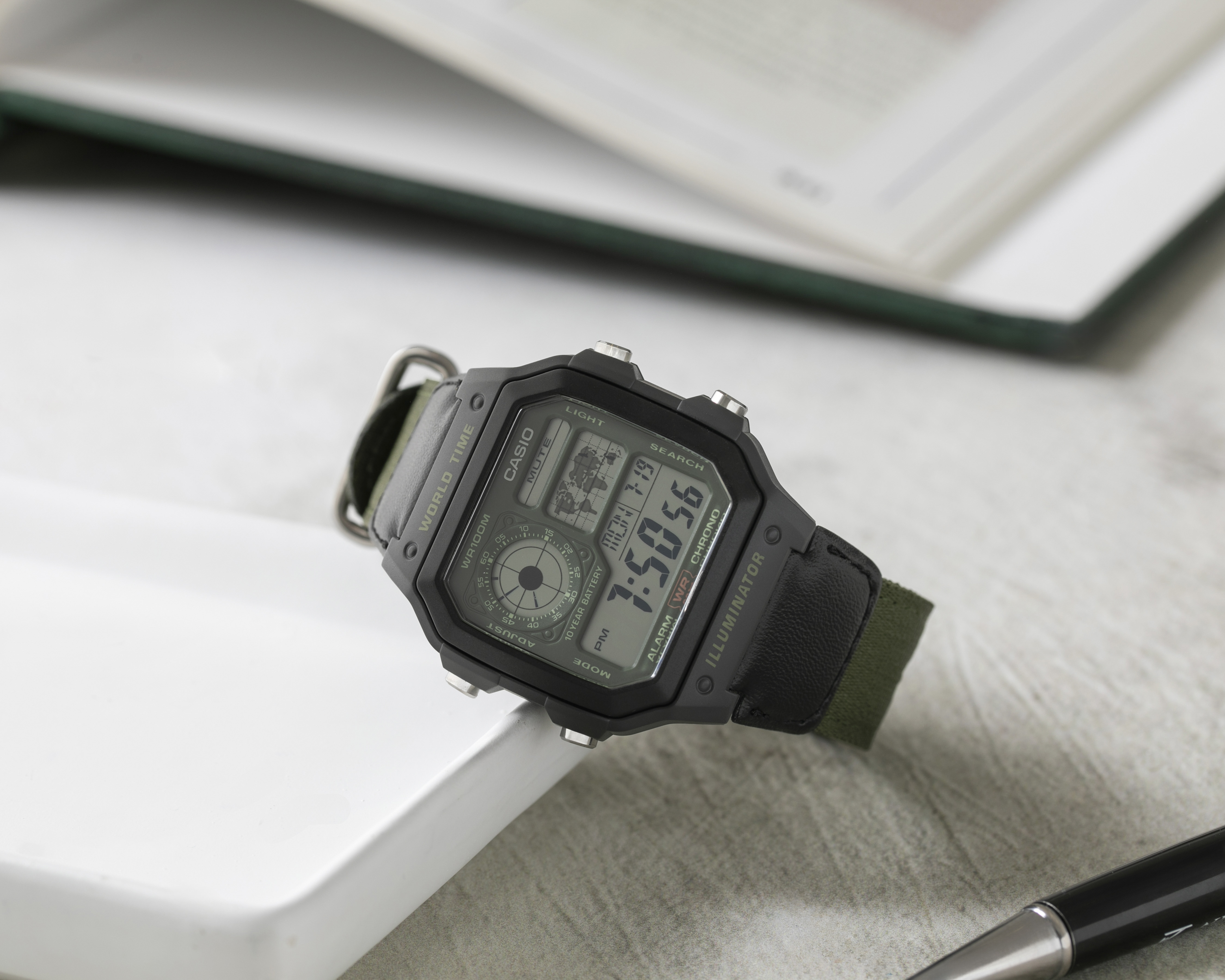 Foto 7 pulgar | Foto 6 | Reloj Casio para Hombre AE-1200WHUB-3AVCF Verde