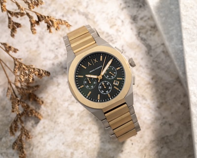 Foto 7 | Foto 7 | Reloj para Hombre Armani Exchange Dorado y Plateado AX4184