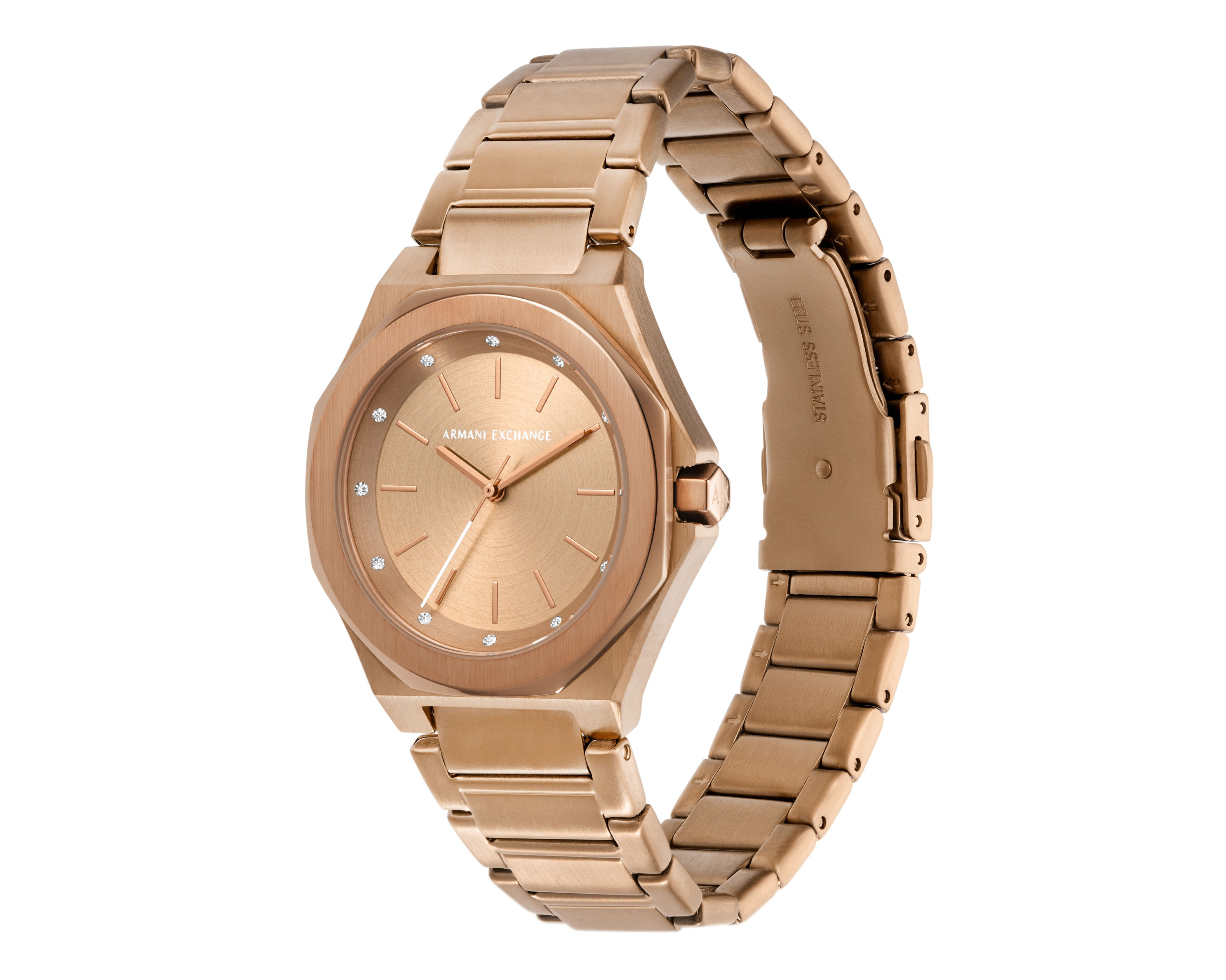 Foto 3 pulgar | Foto 2 | Reloj para Mujer Armani Exchange Dorado AX4616