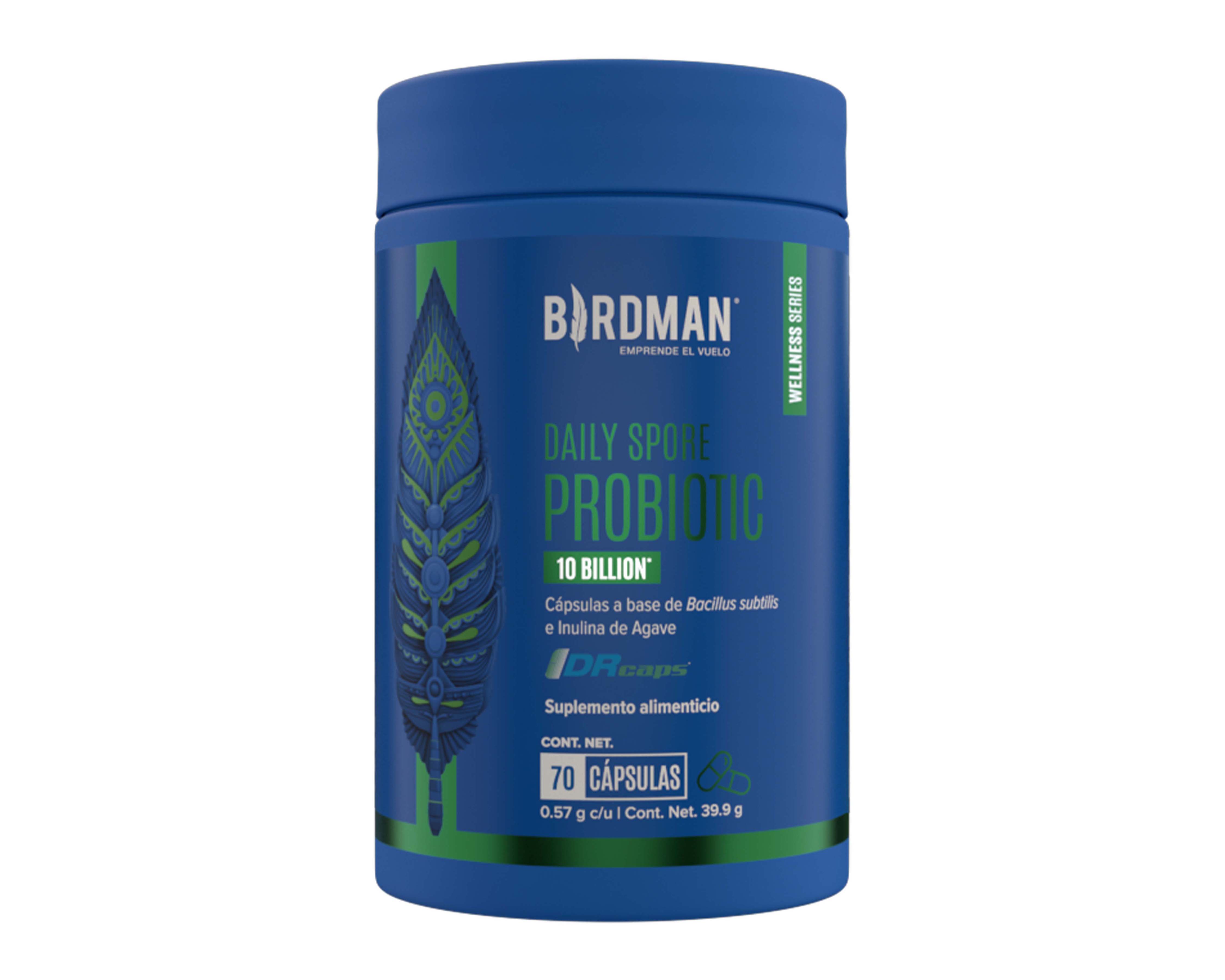 Suplemento Alimenticio Birdman Probióticos Bacillus Subtilis 70 Cápsulas