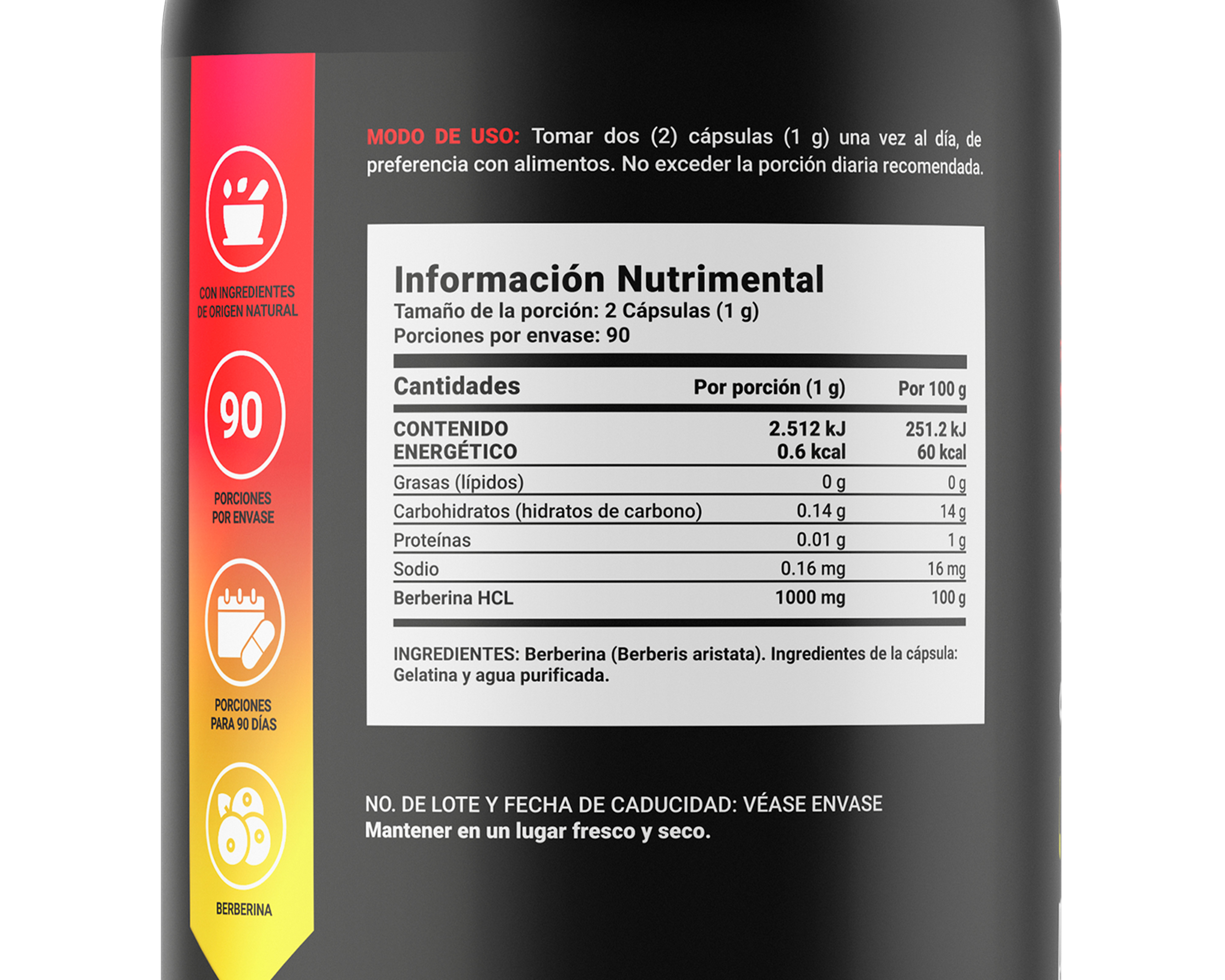 Foto 2 | Foto 2 | Suplemento Alimenticio B Life Pure Berberine 180 Cápsulas