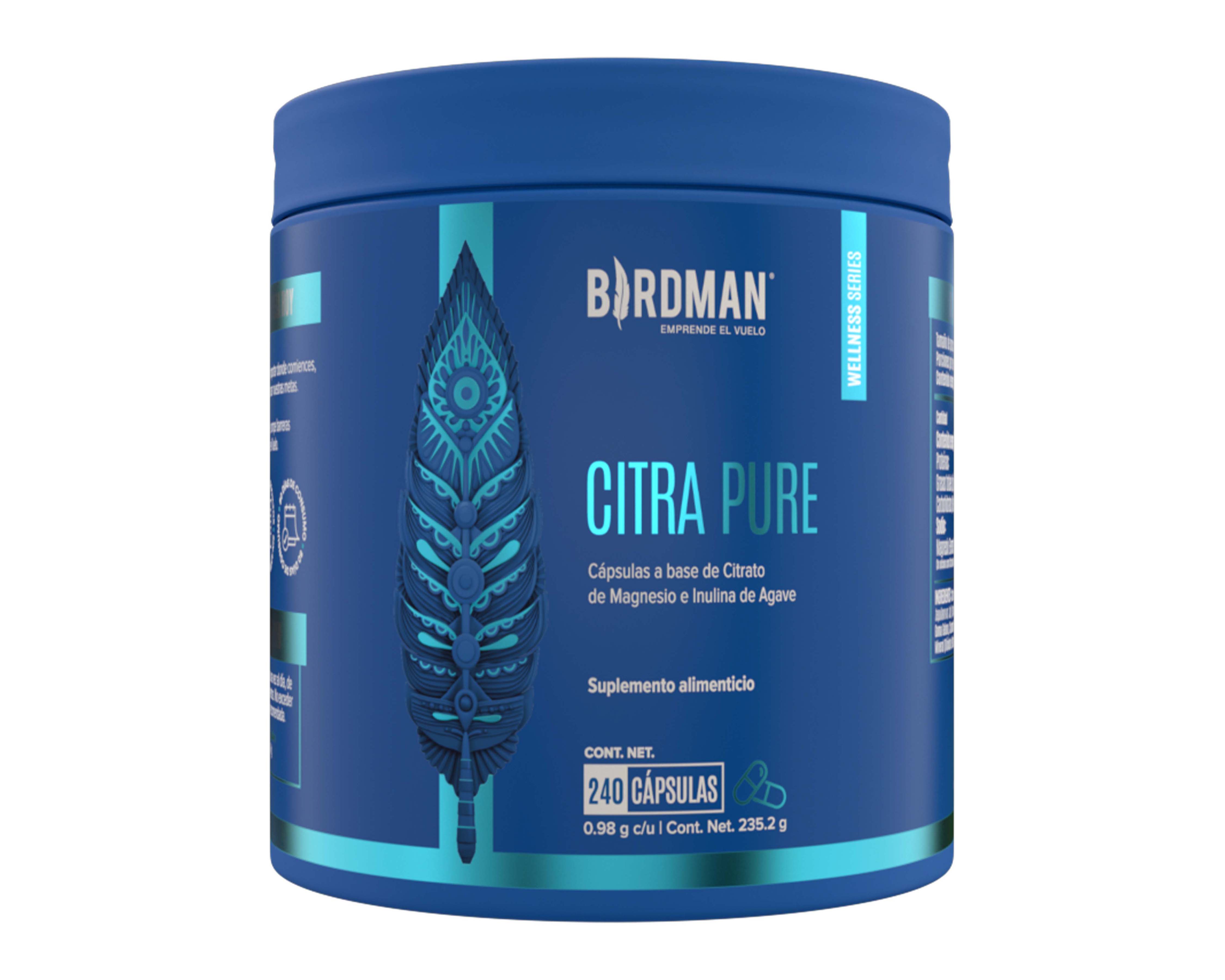 Foto 1 | Foto 1 | Suplemento Alimenticio Birdman Citra Pure de Citrato de Magnesio e Inulina de Agave 240 Cápsulas