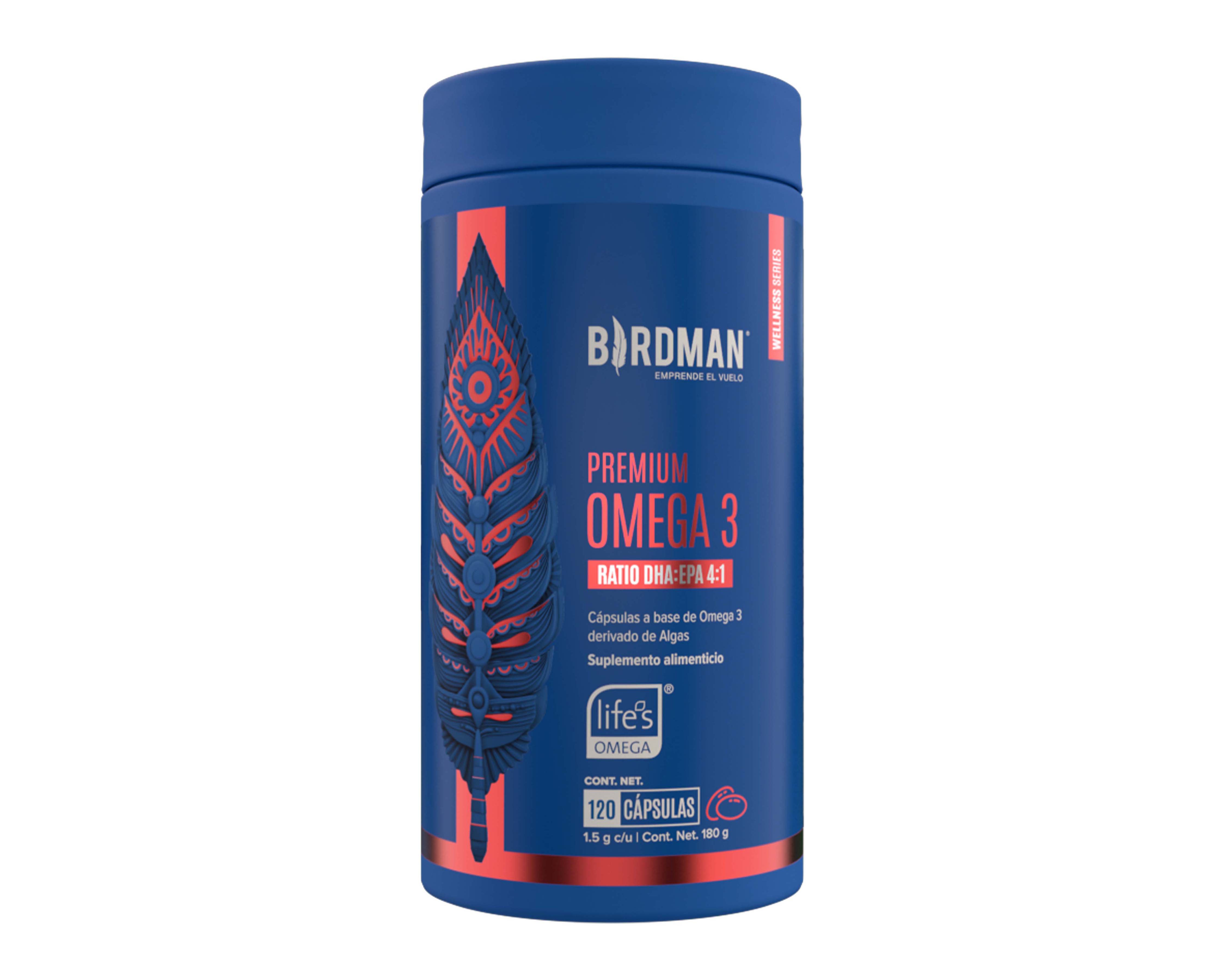 Foto 2 pulgar | Foto 1 | Suplemento Alimenticio Birdman Omega 3 Premium 120 Cápsulas