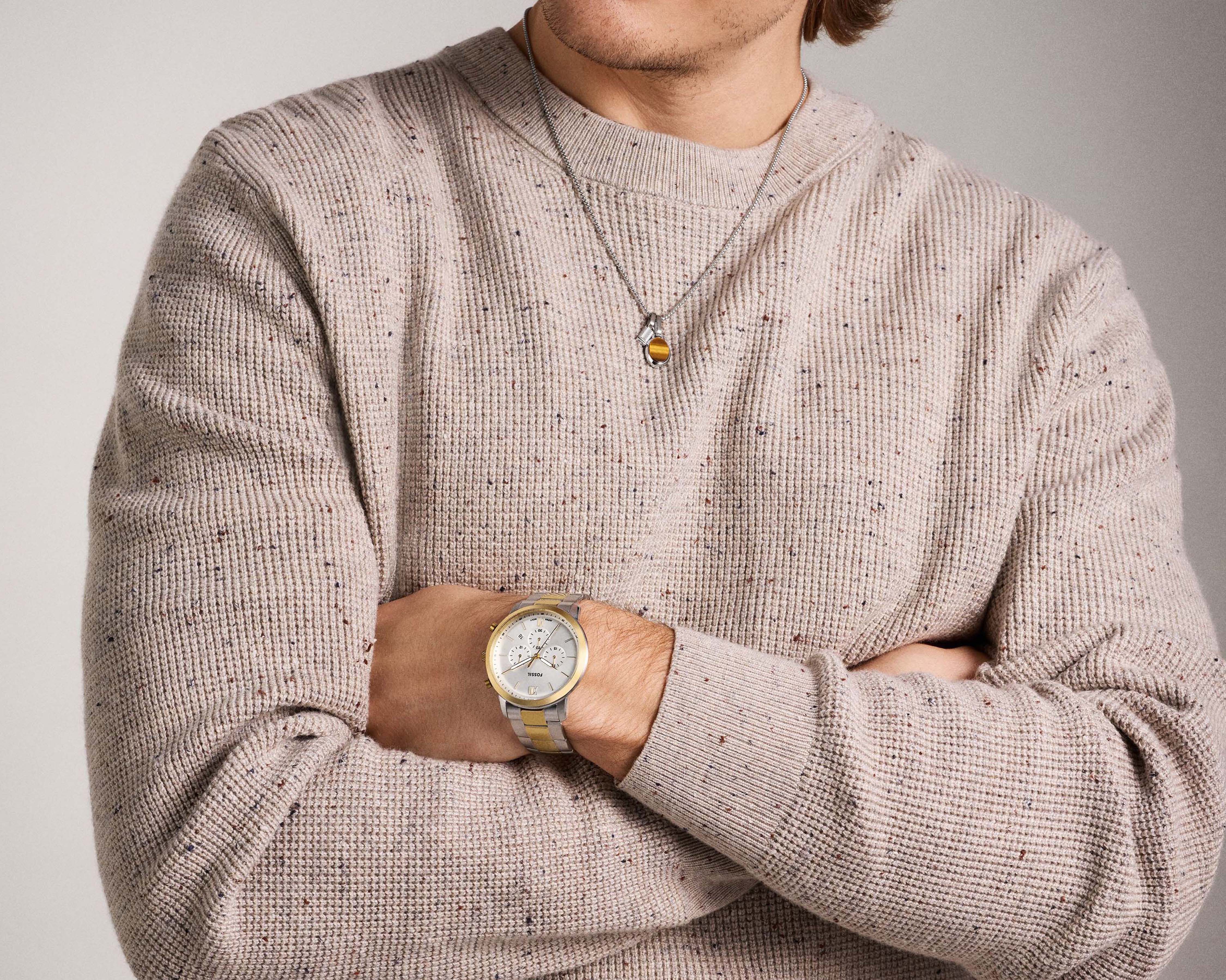 Foto 4 | Foto 4 | Reloj Fossil para Hombre FS6112 Dorado/Plateado