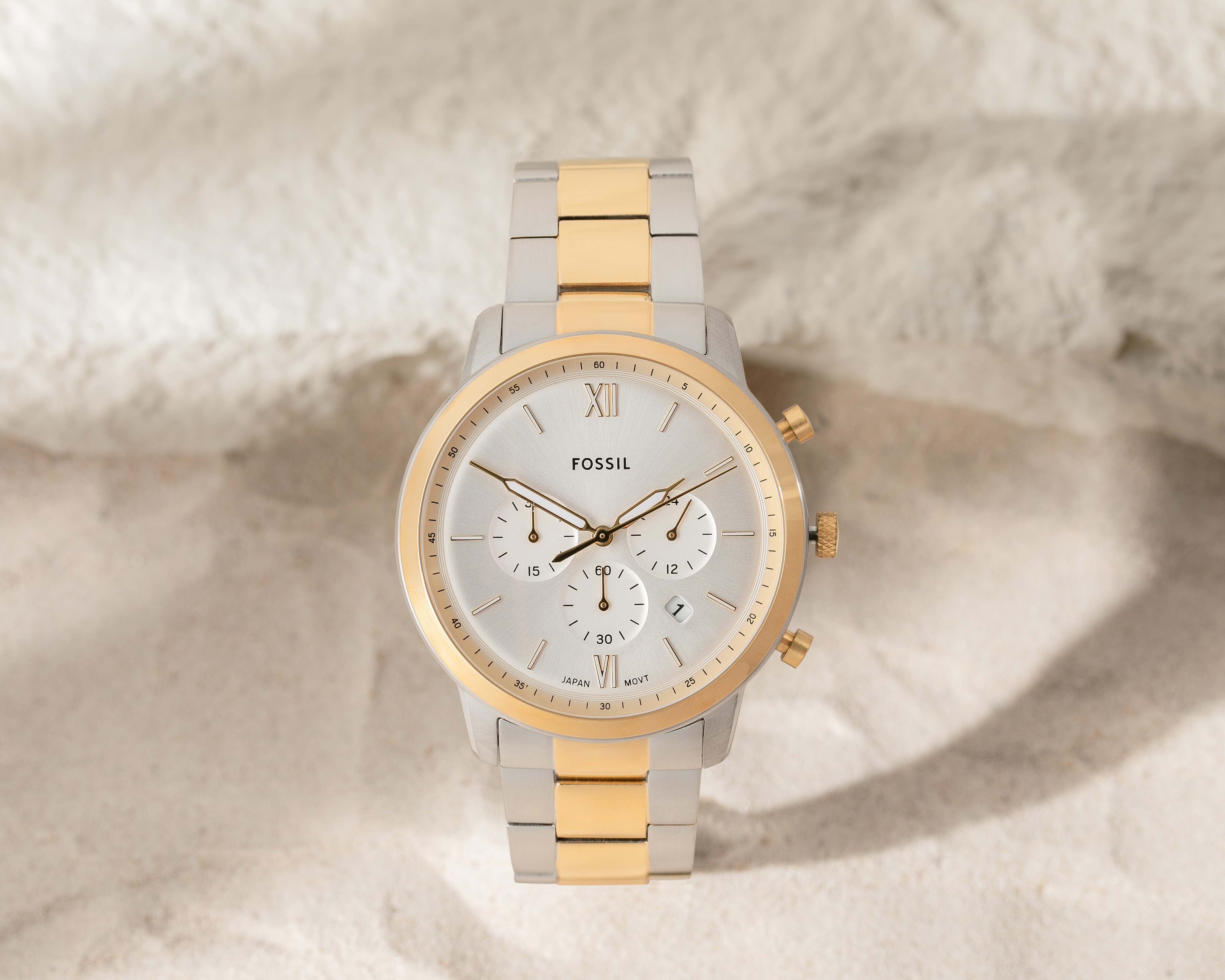 Foto 6 | Foto 6 | Reloj Fossil para Hombre FS6112 Dorado/Plateado