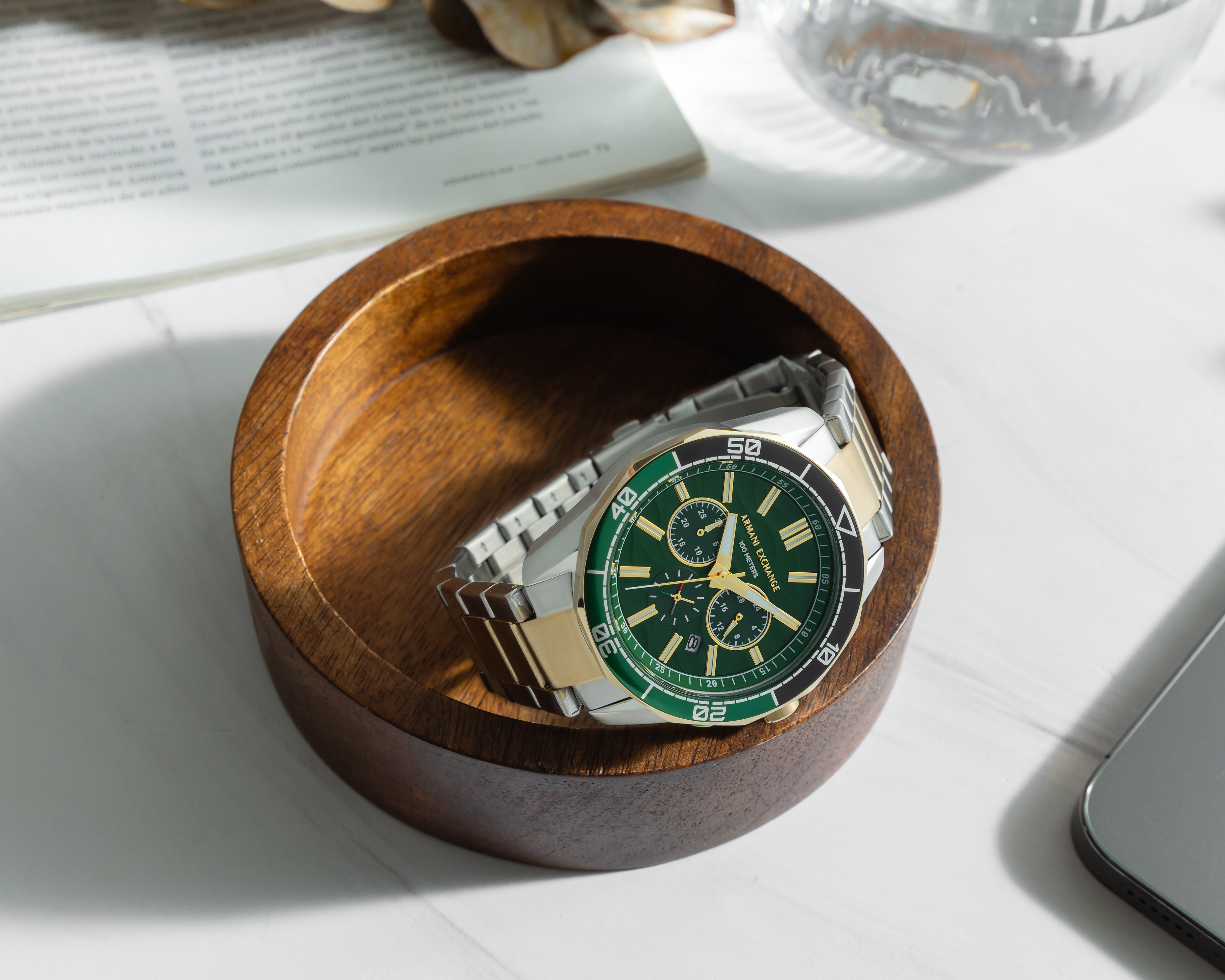 Foto 8 pulgar | Foto 7 | Reloj Armani Exchange para Hombre AX1966 Dorado