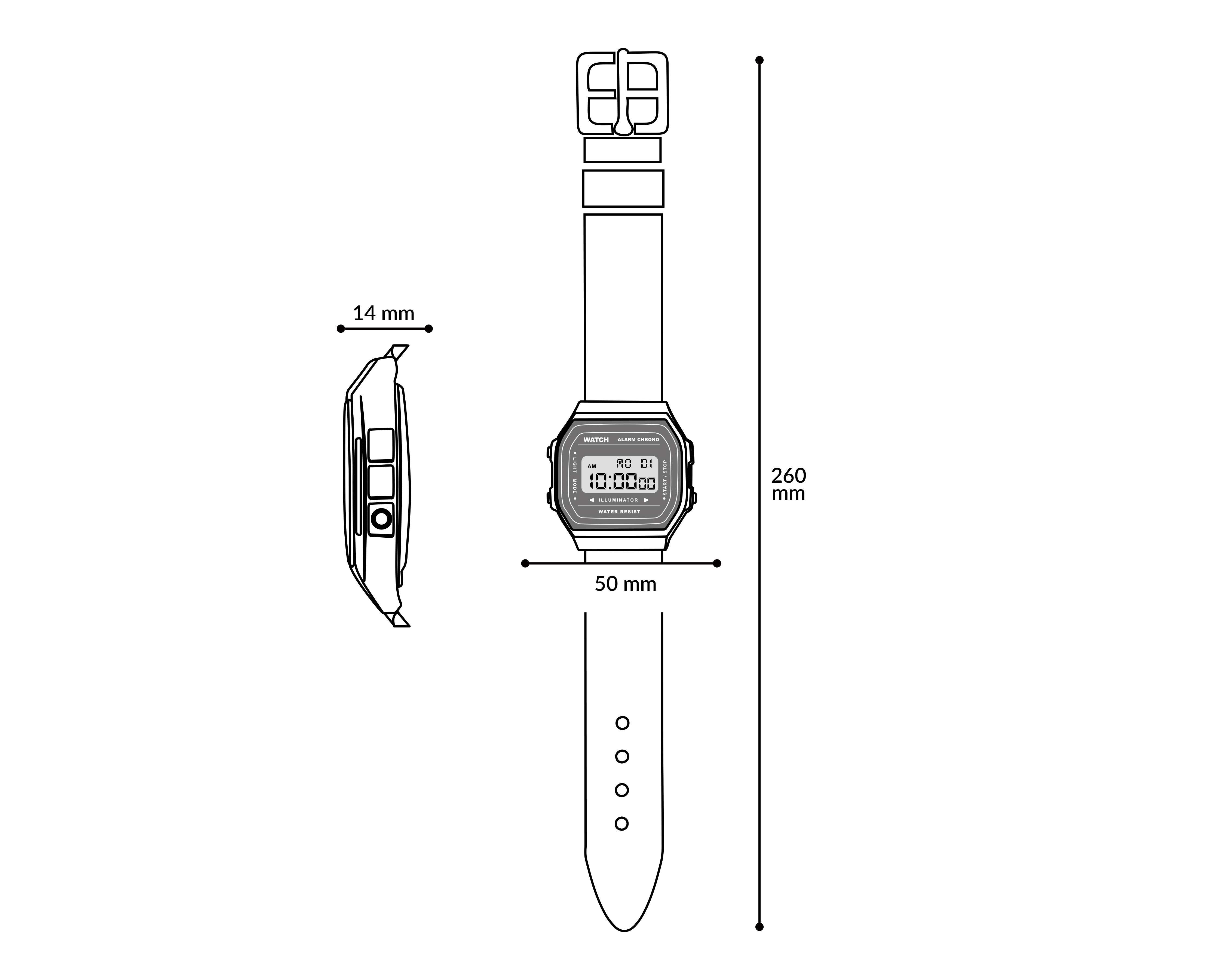 Foto 8 pulgar | Foto 7 | Reloj Casio para Hombre  AE-1600H-1AVCF Negro