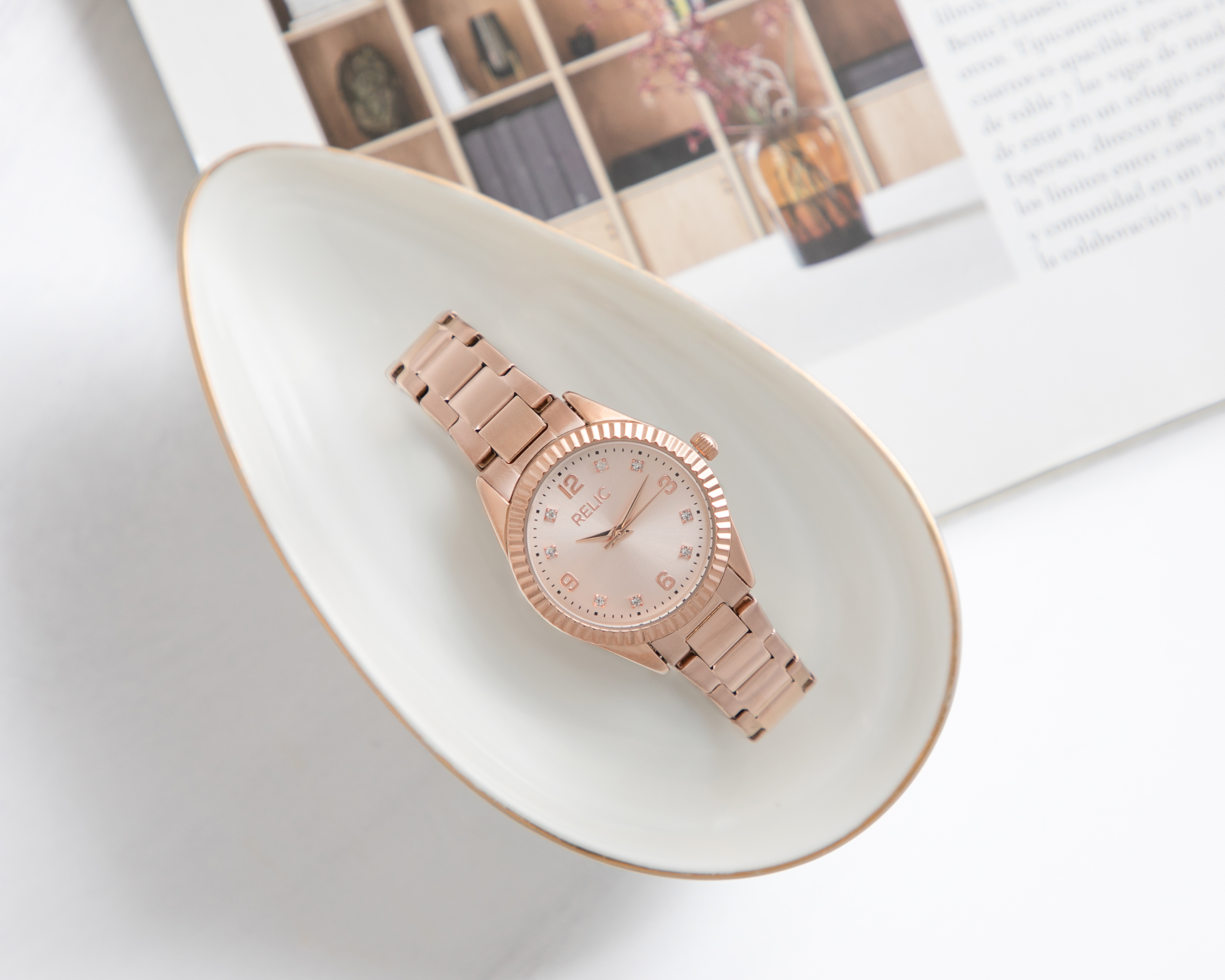 Foto 6 pulgar | Foto 5 | Reloj Relic para Mujer ZR12674 Oro Rosa