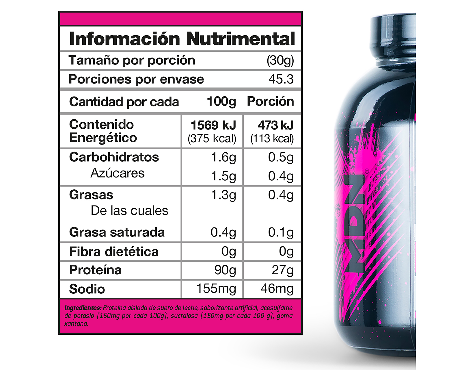 Foto 5 pulgar | Foto 4 | Suplemento Alimenticio MDN Sports Whey Ner Isolate Proteína Aislada Sabor Vainilla 1.3 kg