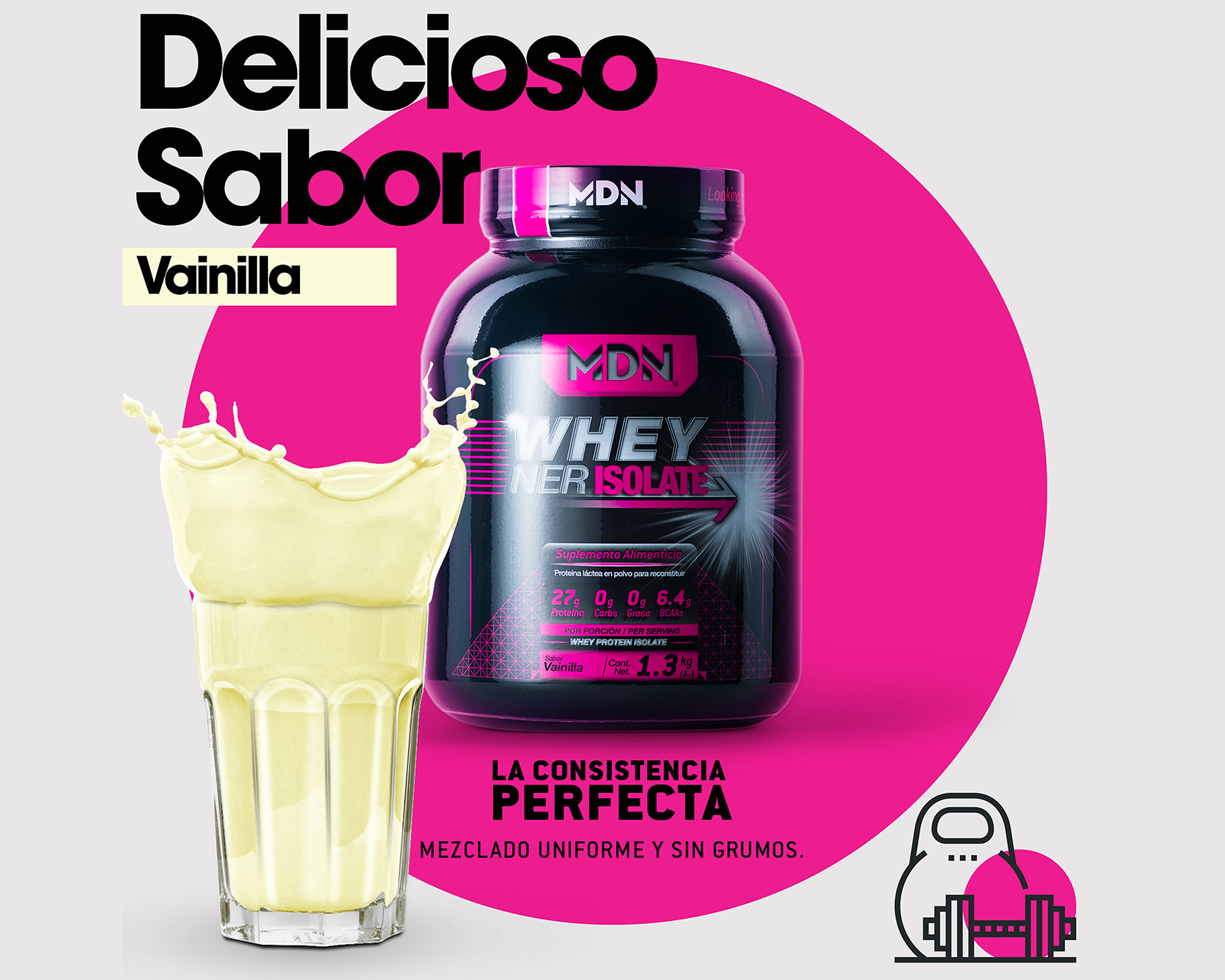 Foto 6 pulgar | Foto 5 | Suplemento Alimenticio MDN Sports Whey Ner Isolate Proteína Aislada Sabor Vainilla 1.3 kg