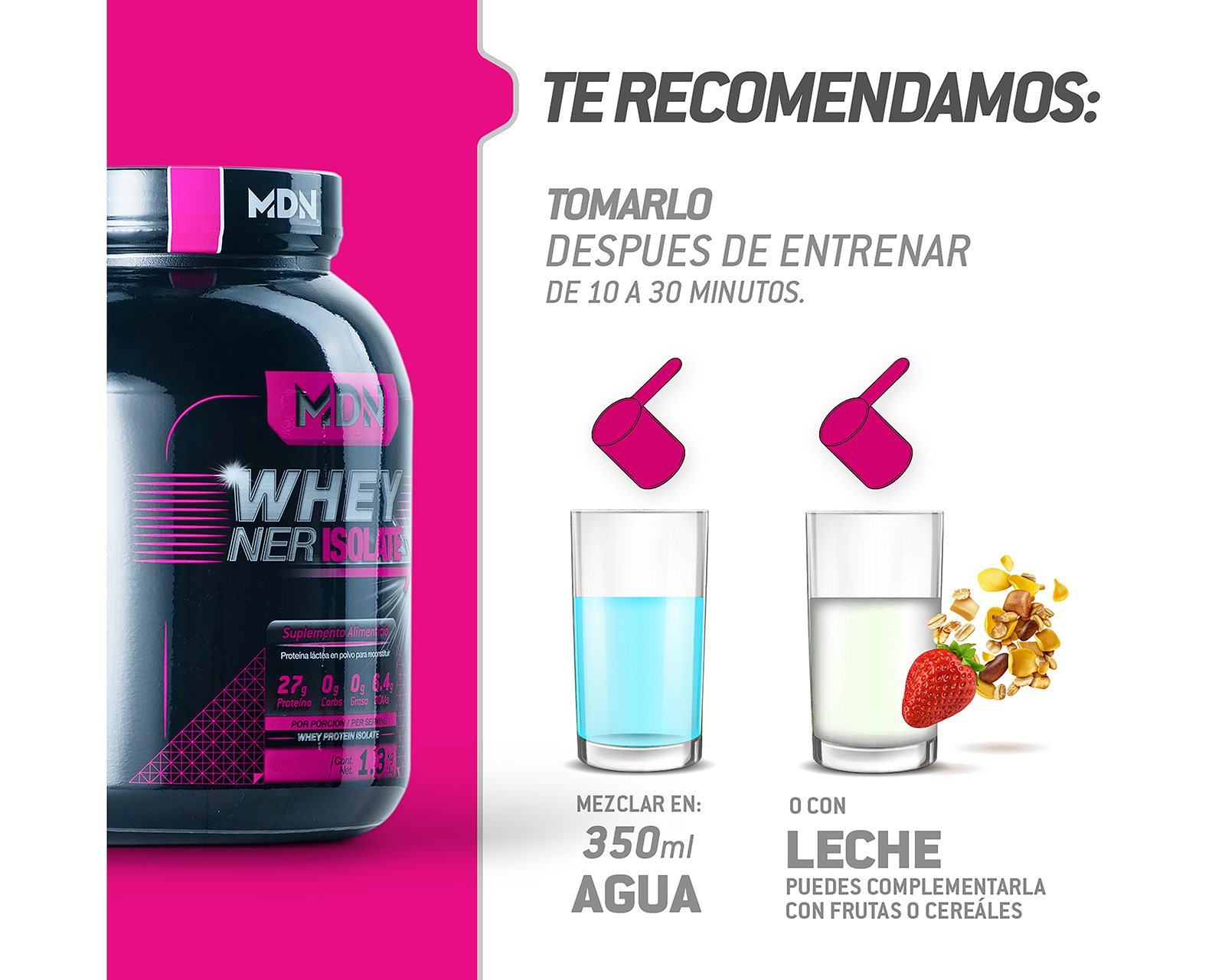 Foto 8 pulgar | Foto 7 | Suplemento Alimenticio MDN Sports Whey Ner Isolate Proteína Aislada Sabor Vainilla 1.3 kg