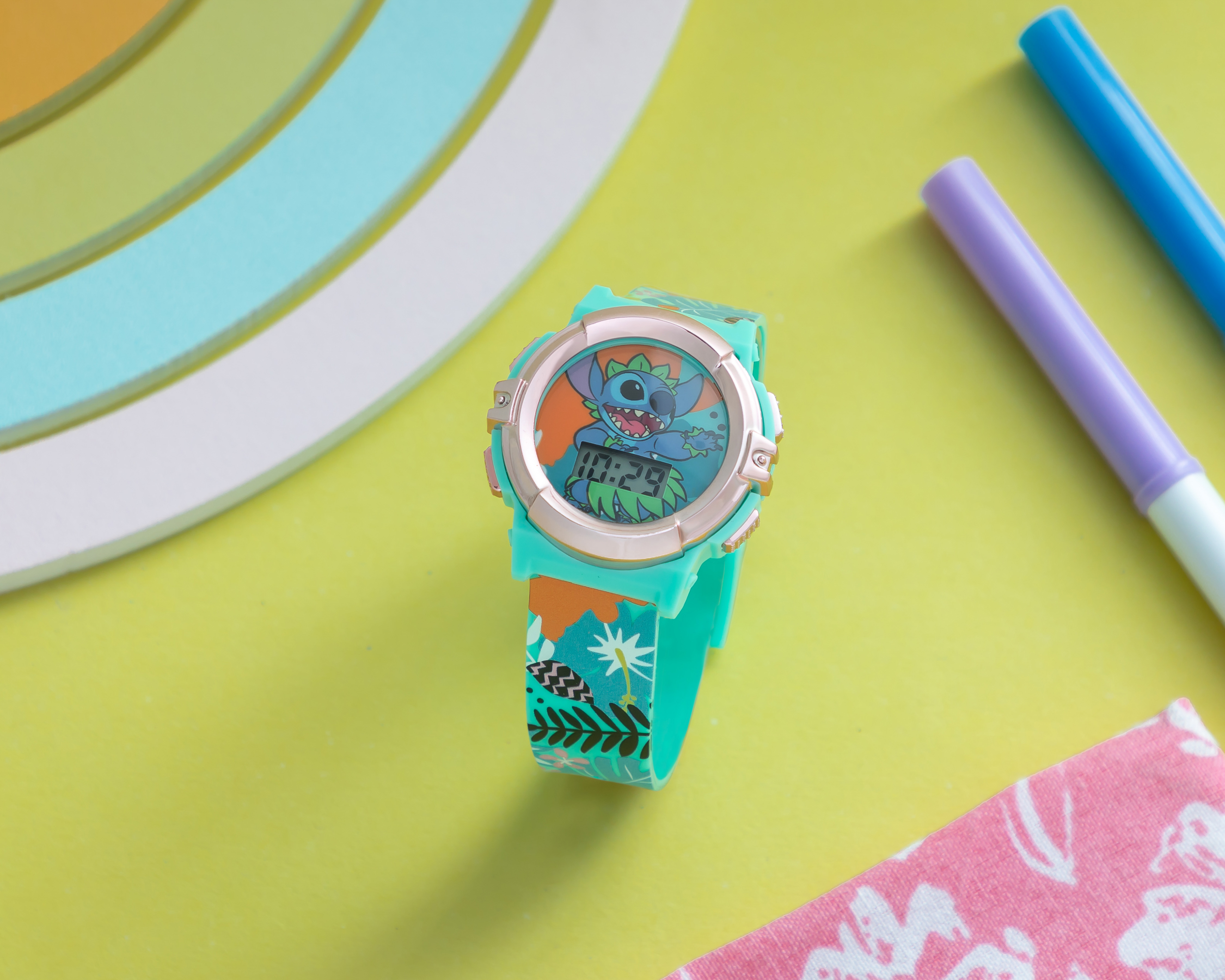 Foto 7 | Foto 7 | Reloj Lilo & Stitch para Niña LAS4020RO Verde