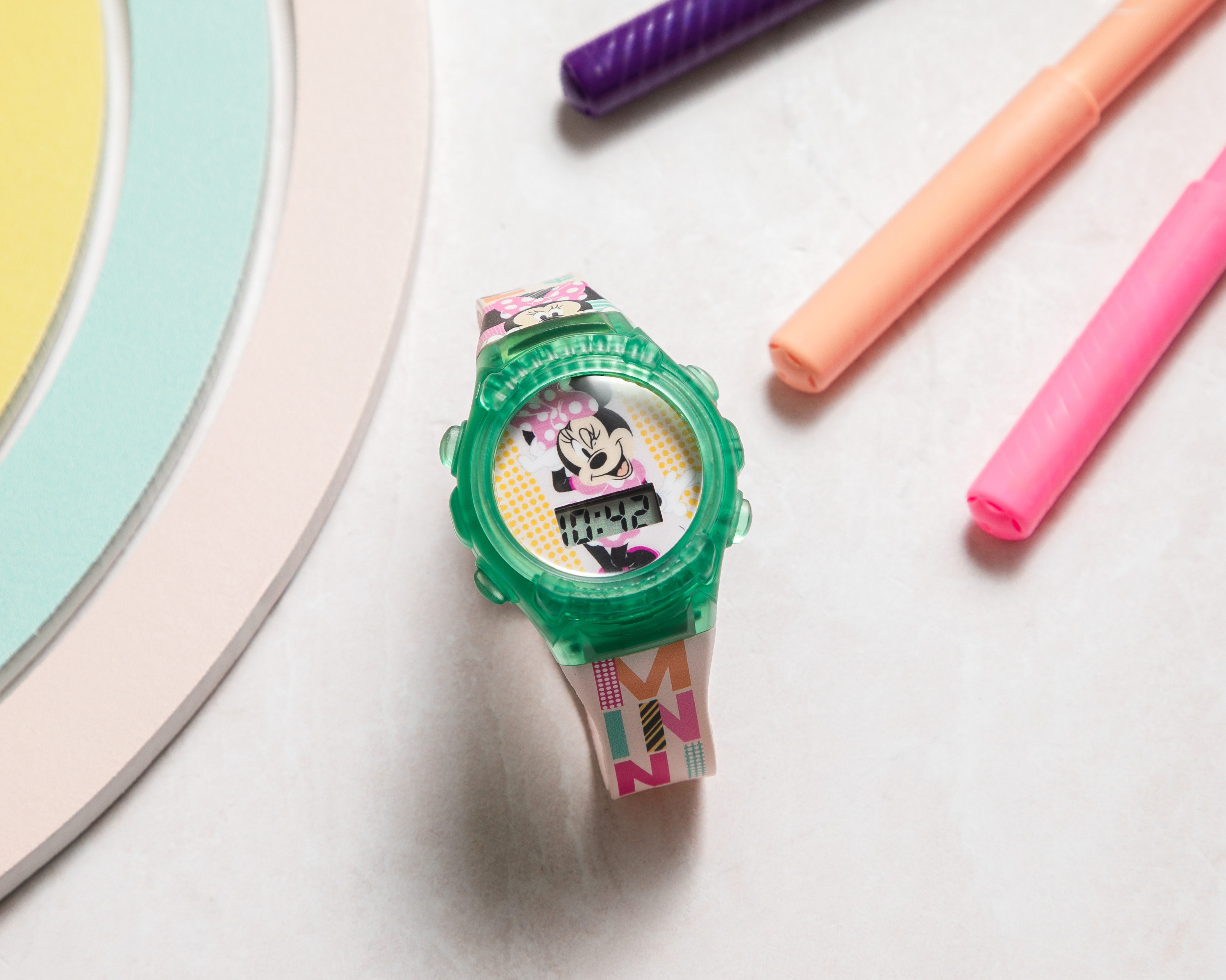 Foto 8 pulgar | Foto 7 | Reloj Minnie Mouse Infantil MN4365RO Verde