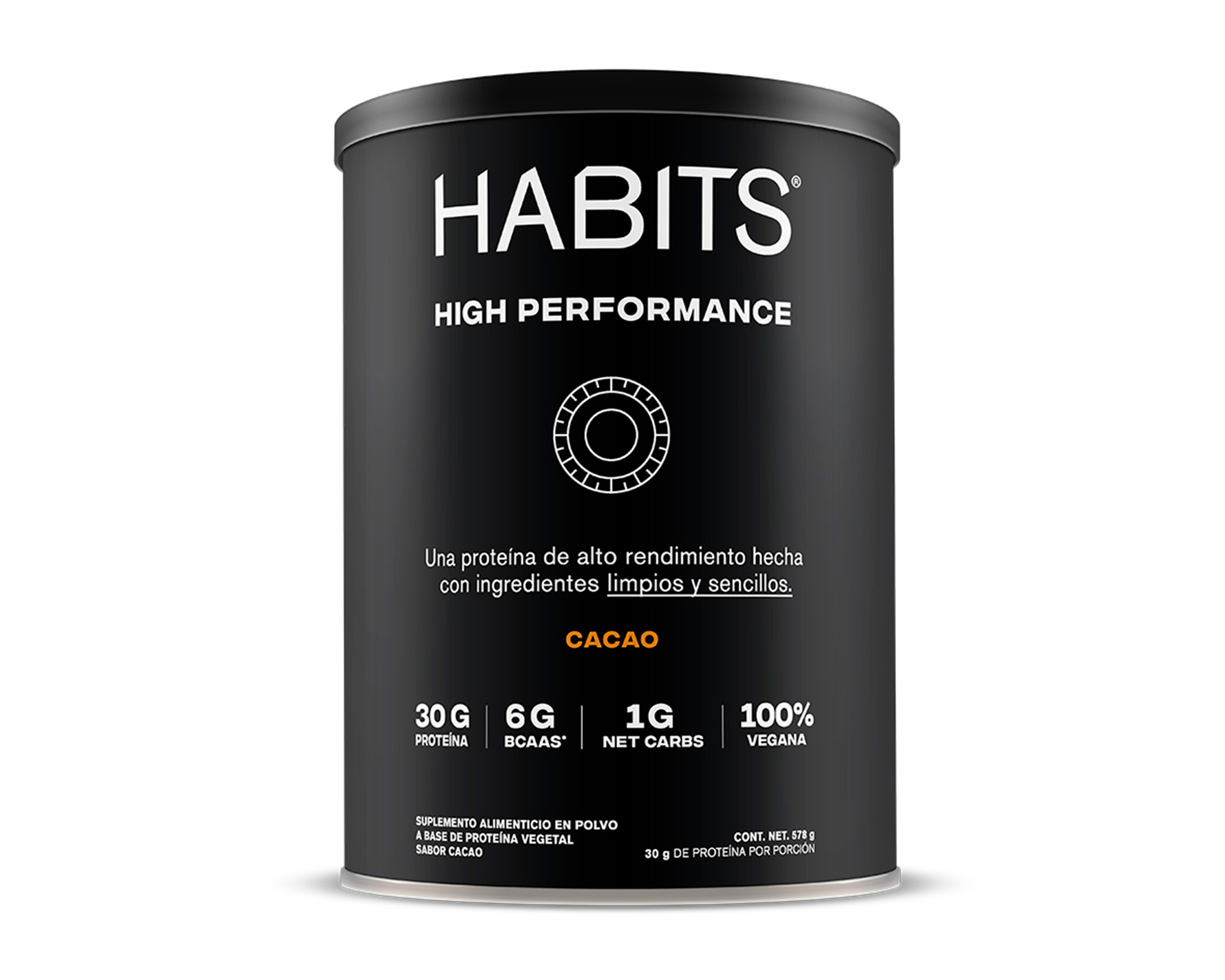 Foto 2 pulgar | Foto 1 | Proteína Vegetal Habits High Performance Sabor Cacao 587 g