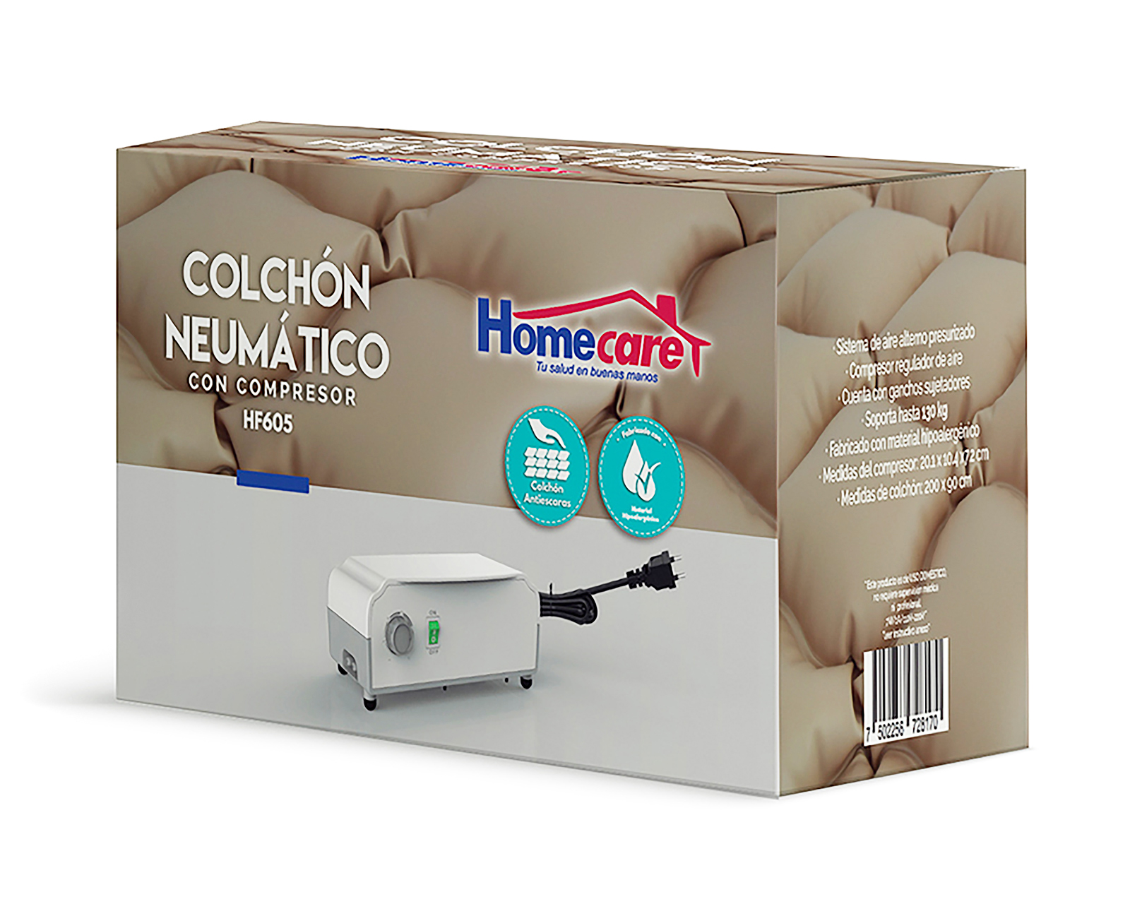 Foto 5 | Foto 5 | Colchón Antiescaras Homecare HF605 con Compresor