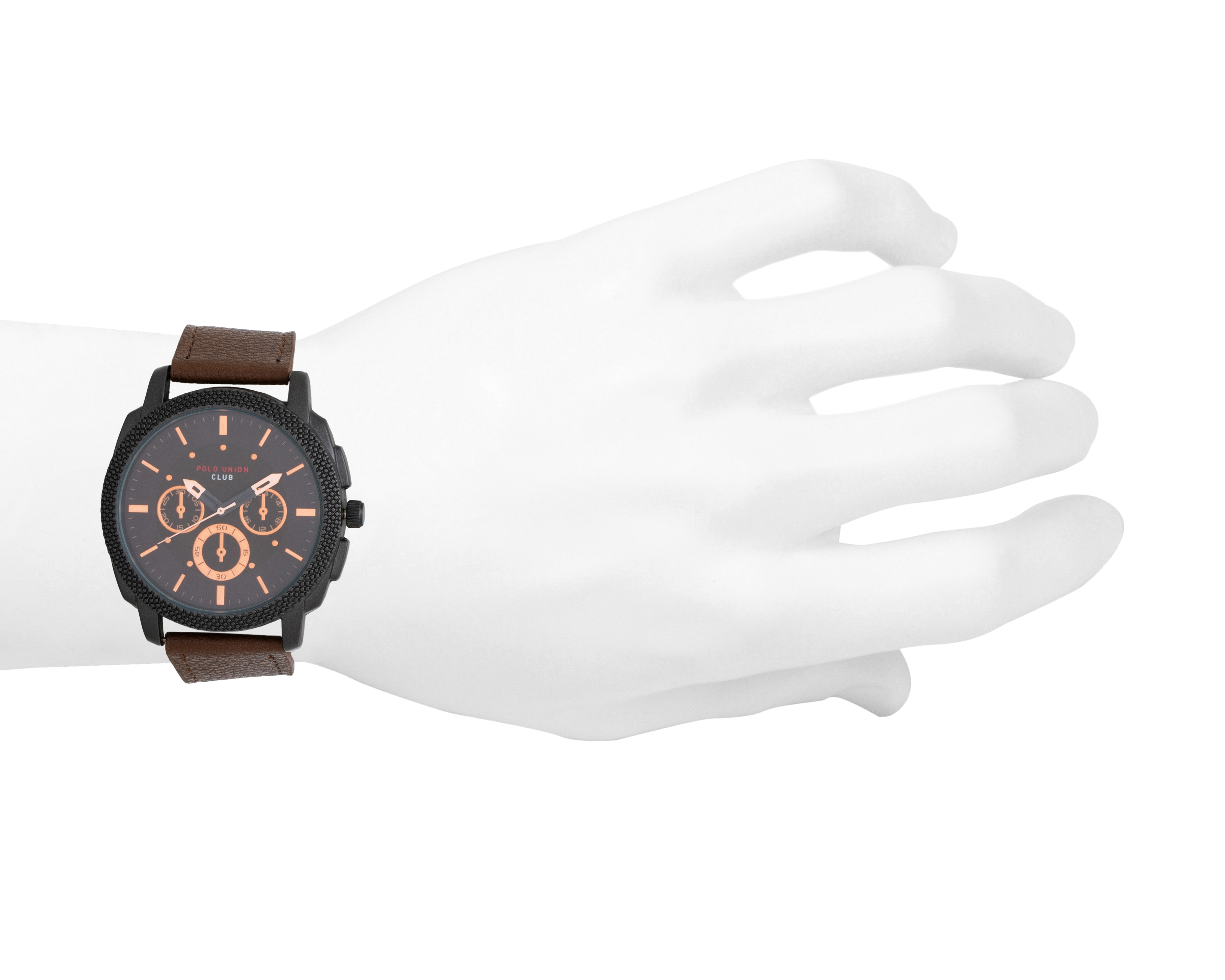 Foto 5 pulgar | Foto 4 | Reloj Polo Union Club parar Hombre PUC-PT416 Café