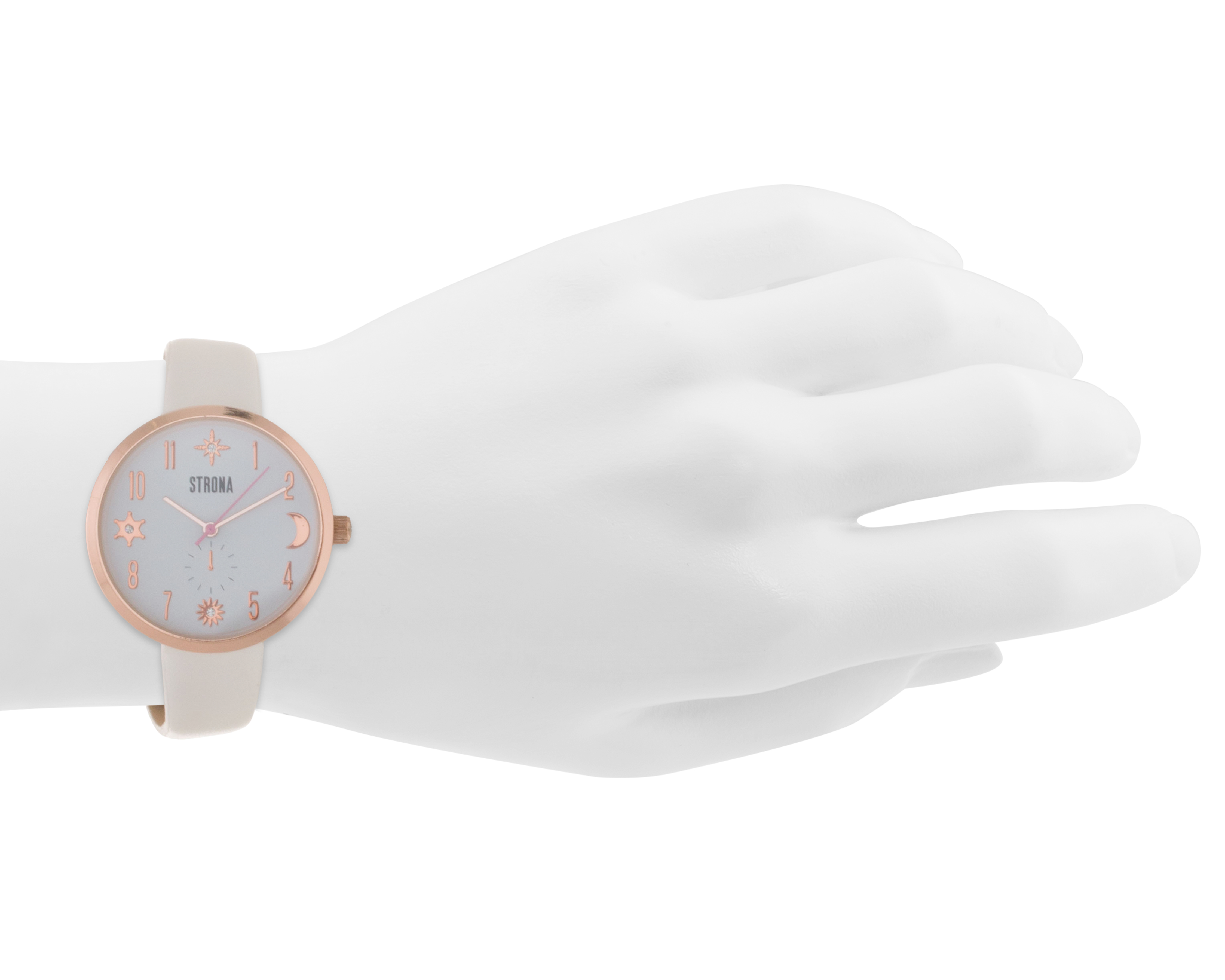 Foto 5 pulgar | Foto 4 | Reloj Strona para Mujer STN-BN-466 Blanco