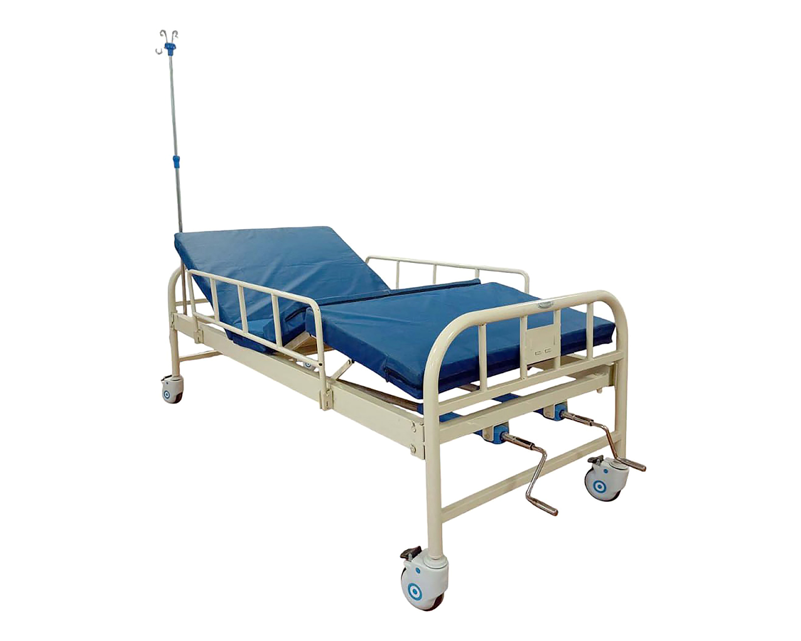 Cama Hospitalaria Manual Mobicare de Acero inoxidable con Accesorios