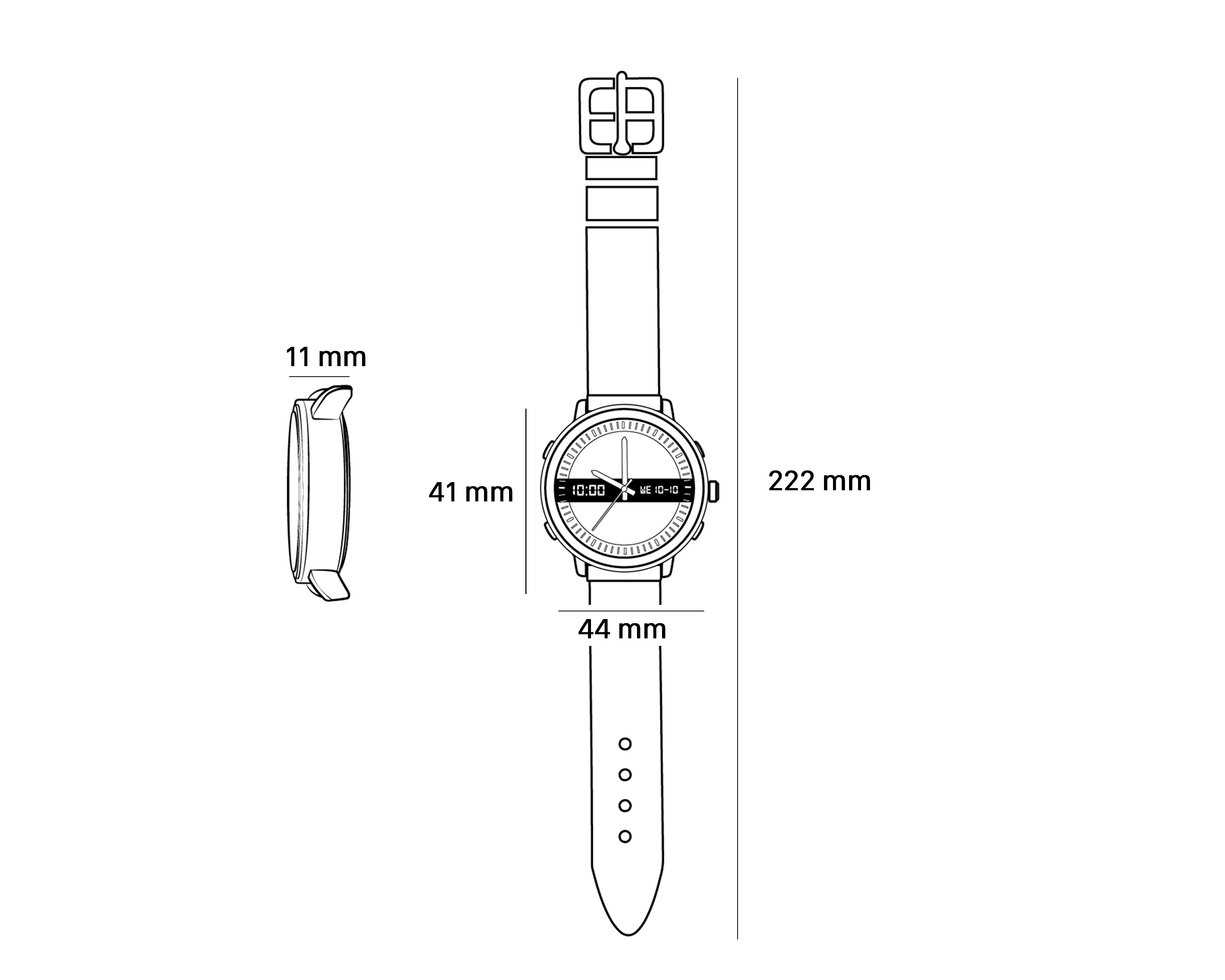 Foto 7 | Foto 7 | Reloj Strona para Hombre STN-225-38 Negro