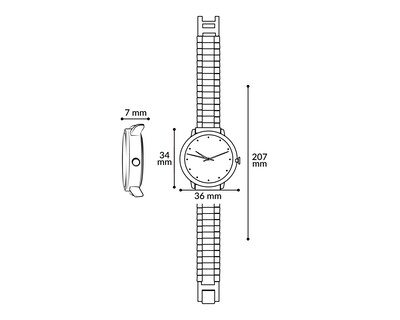 Foto 7 | Foto 7 | Reloj Strona para Mujer STN-P4339 Dorado