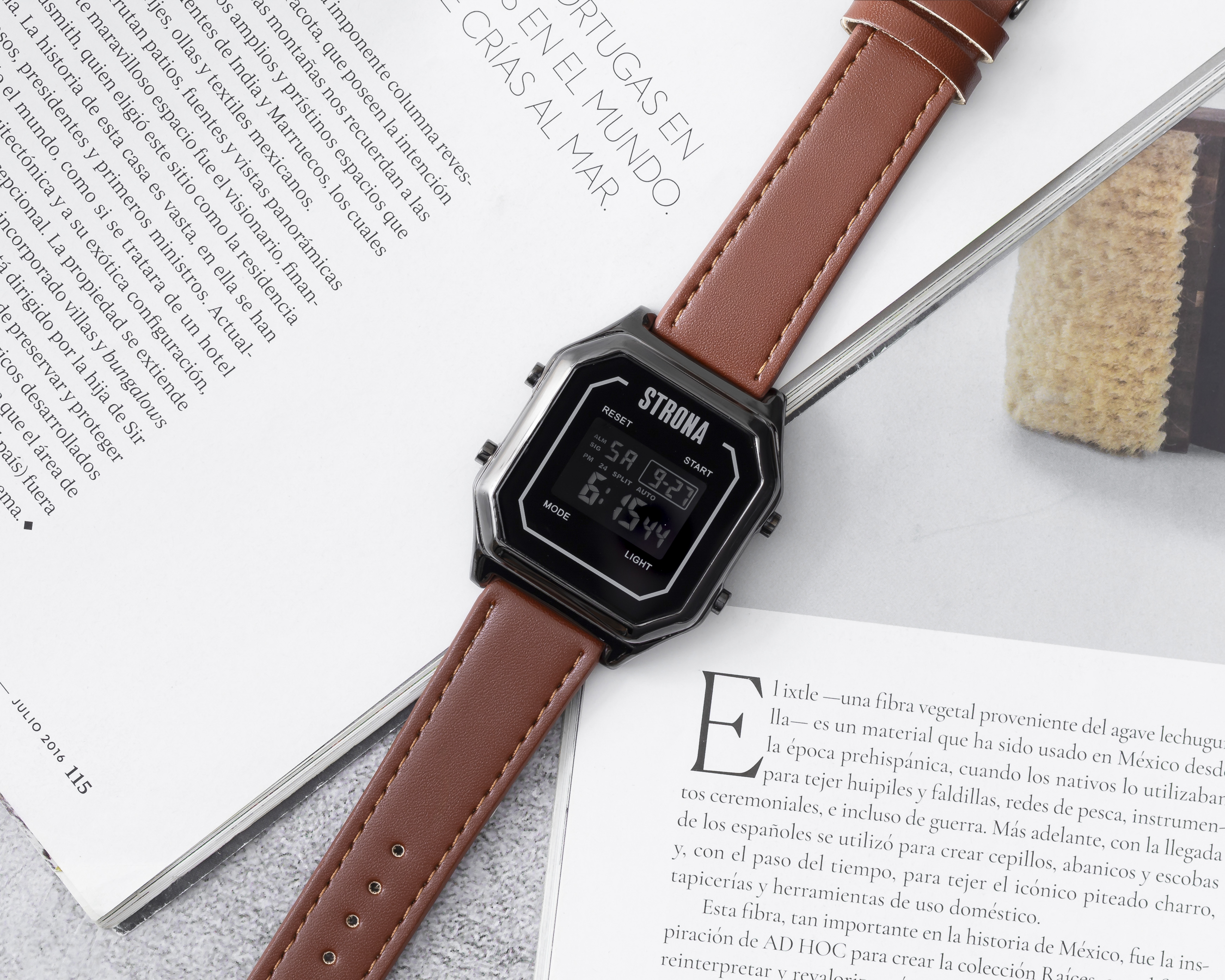 Foto 7 pulgar | Foto 6 | Reloj Strona para Hombre STN-B01 Café