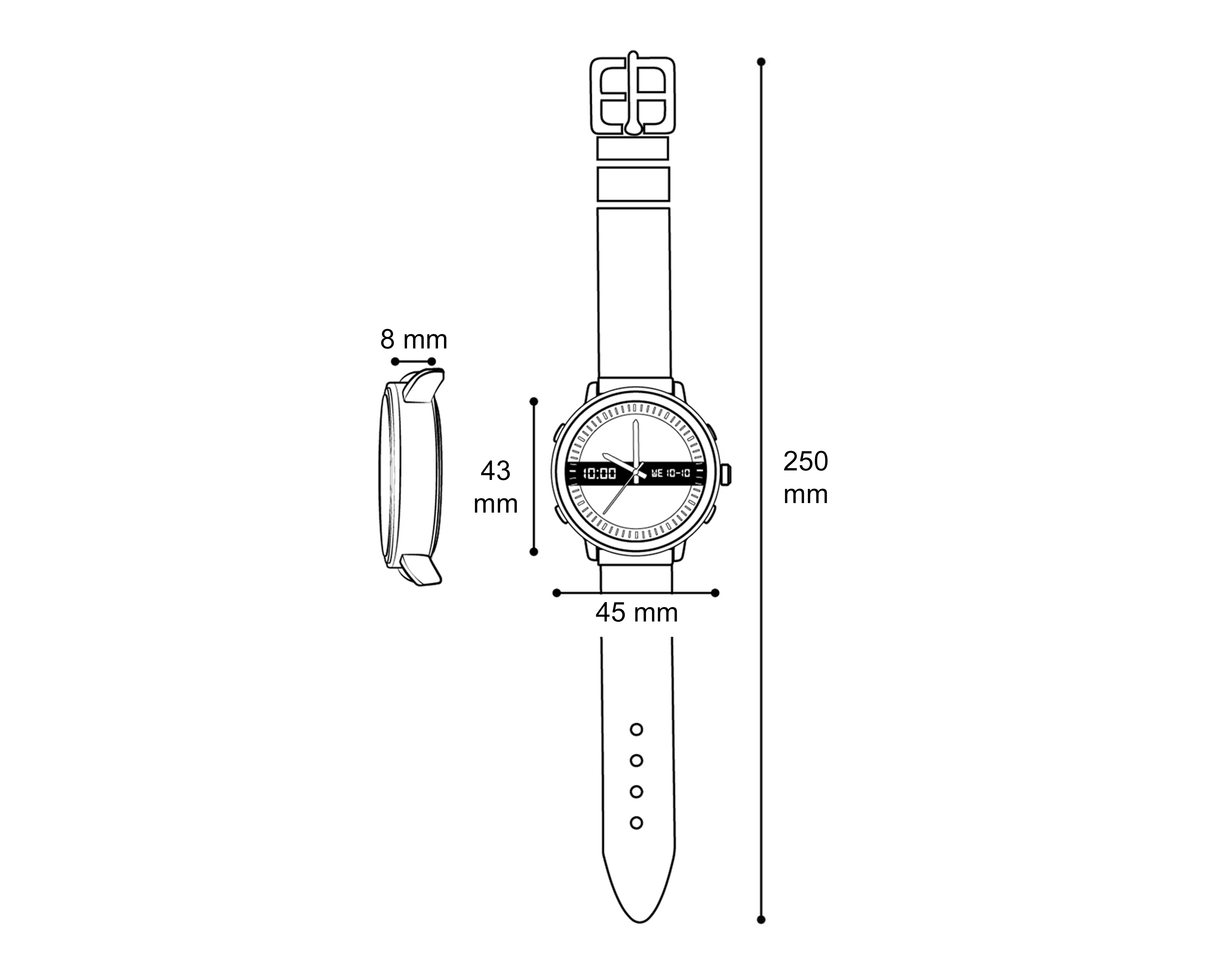 Foto 7 | Foto 7 | Reloj Strona para Hombre STN-FL-507 Negro