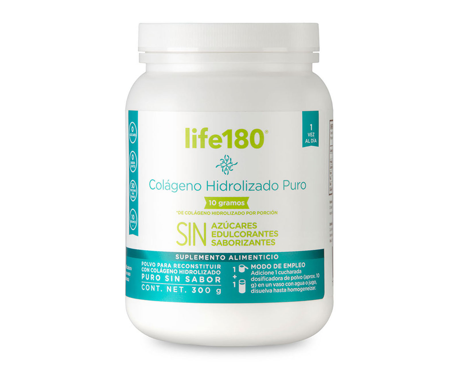 Suplemento Alimenticio Life 180 Colágeno Hidrolizado Puro Sin Azucar 300 g
