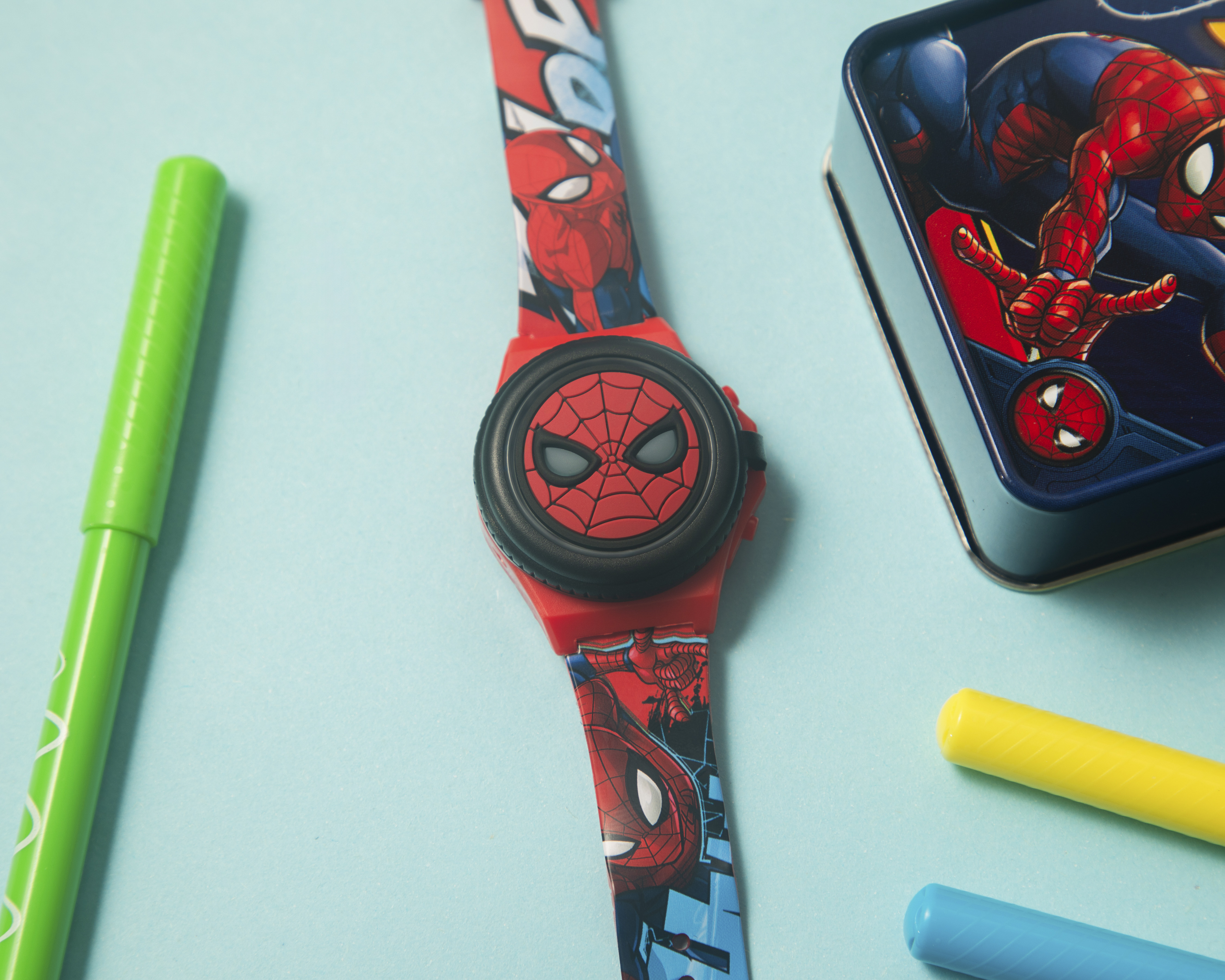 Foto 7 | Foto 7 | Reloj Spider-Man Infantil SPD4483AZ Rojo