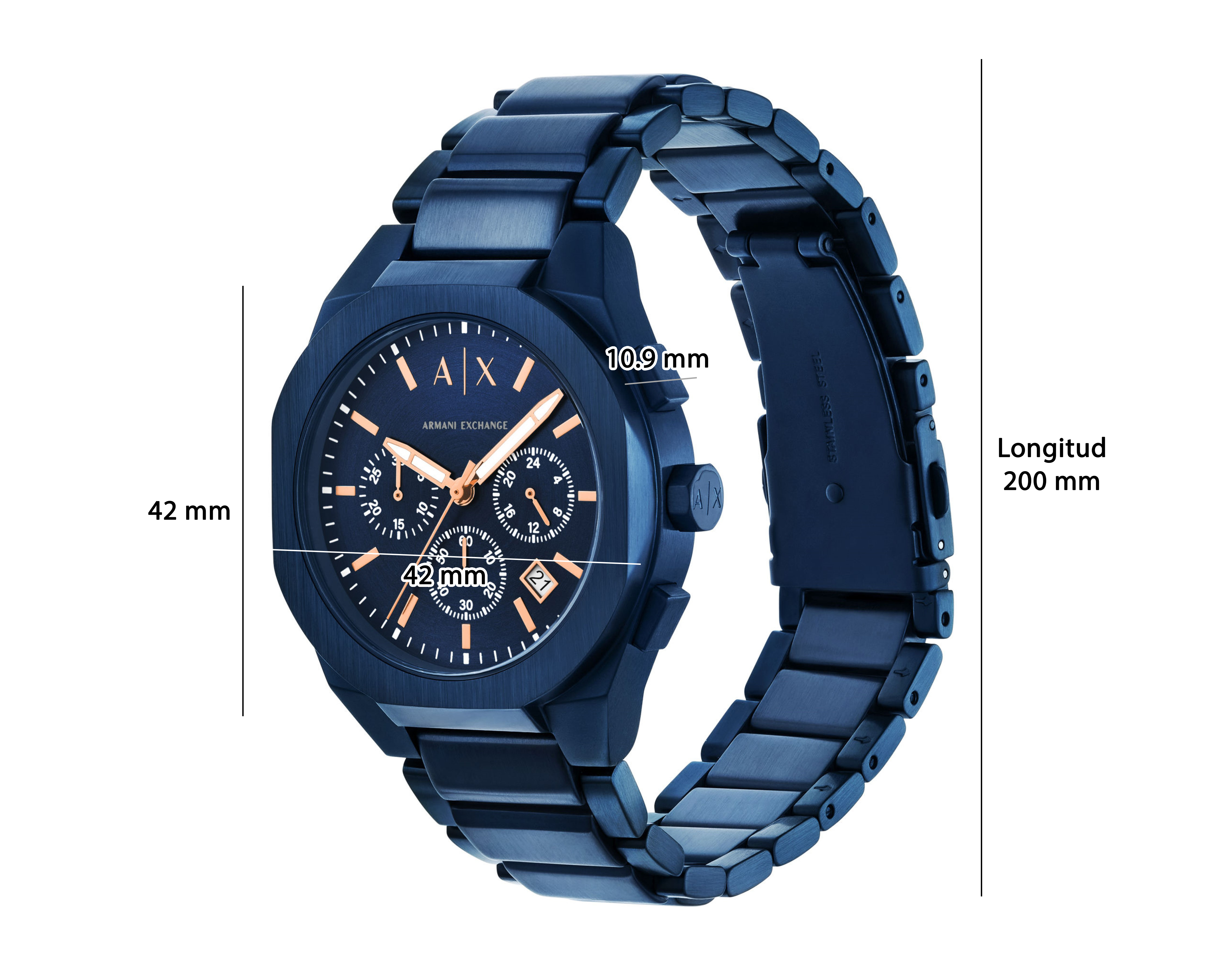 Foto 9 pulgar | Foto 8 | Reloj Armani Exchange para Hombre AX4189 Azul