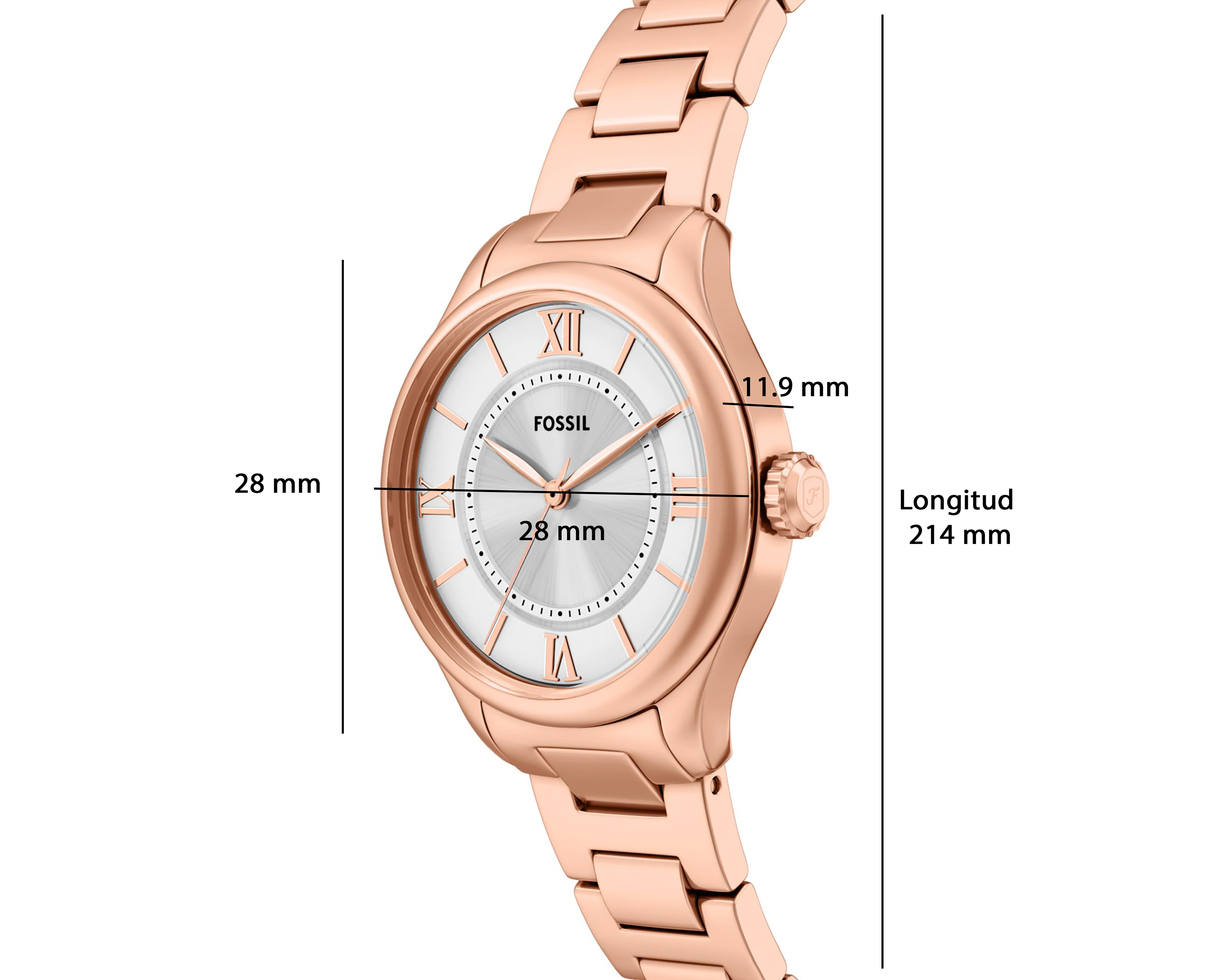 Foto 10 | Foto 10 | Reloj Fosill para Mujer CE1131 Oro Rosa