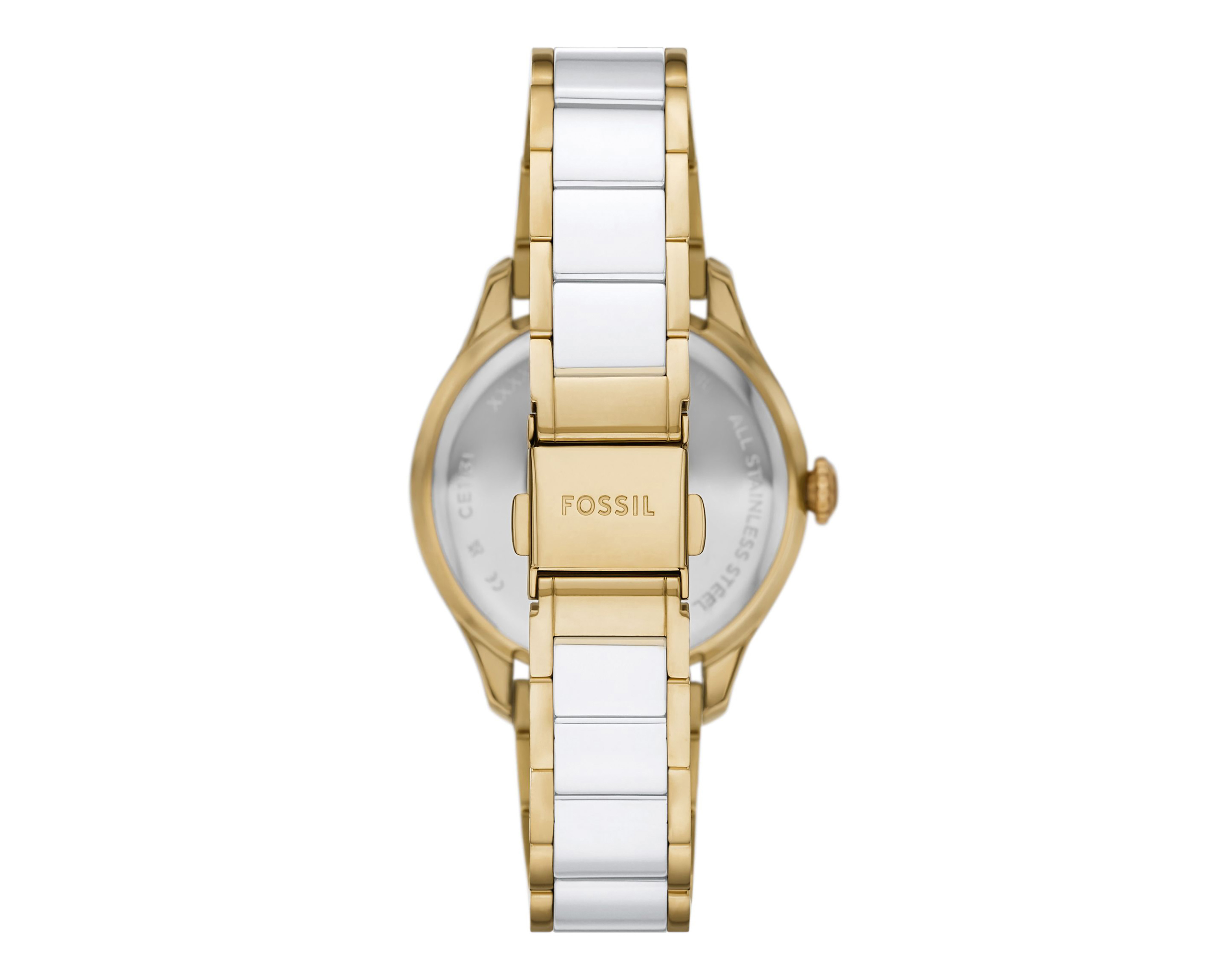 Foto 3 | Foto 3 | Reloj Fossil para Mujer CE1131 Dorado/Blanco