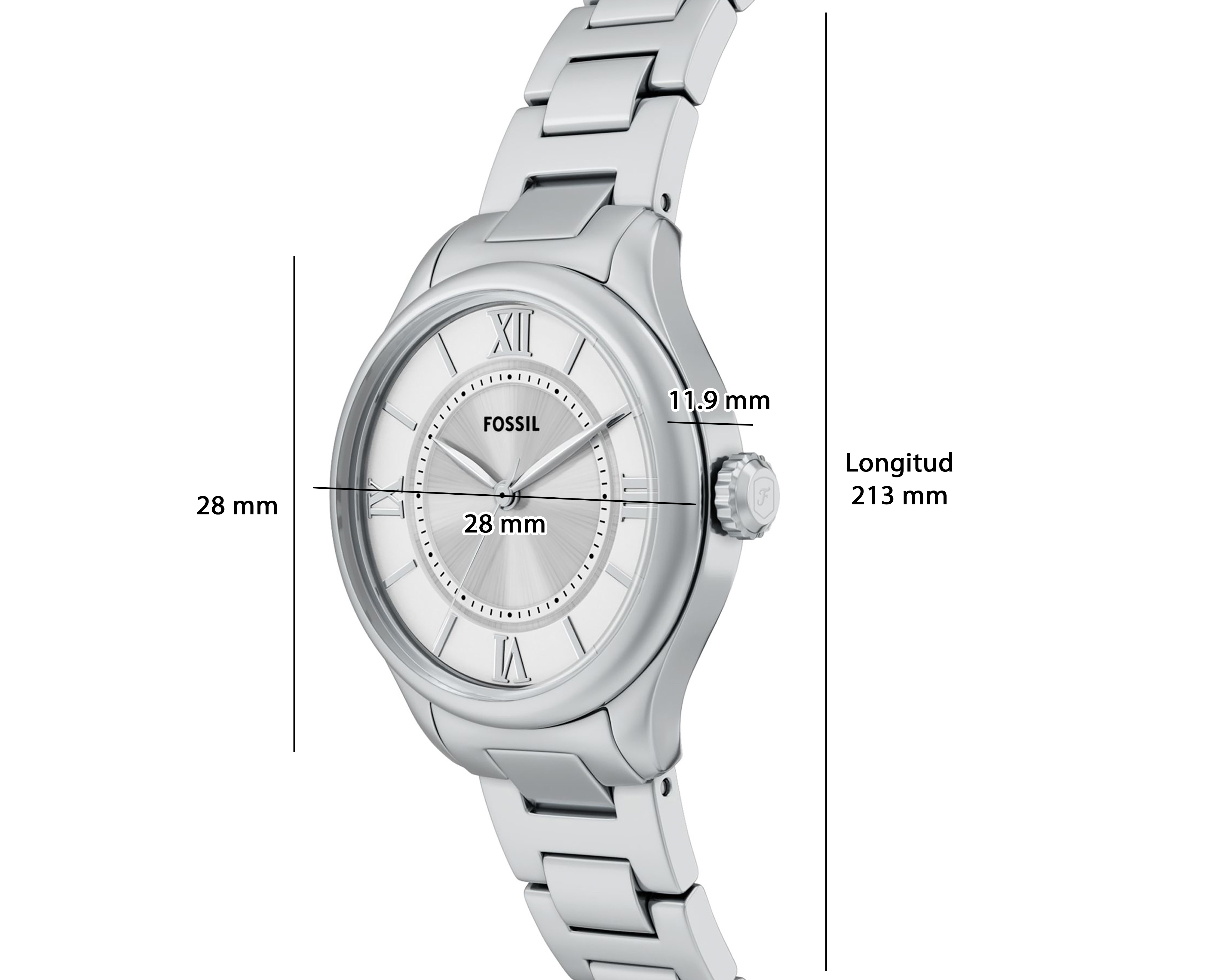Foto 11 pulgar | Foto 10 | Reloj Fossil para Mujer ES5419 Plateado