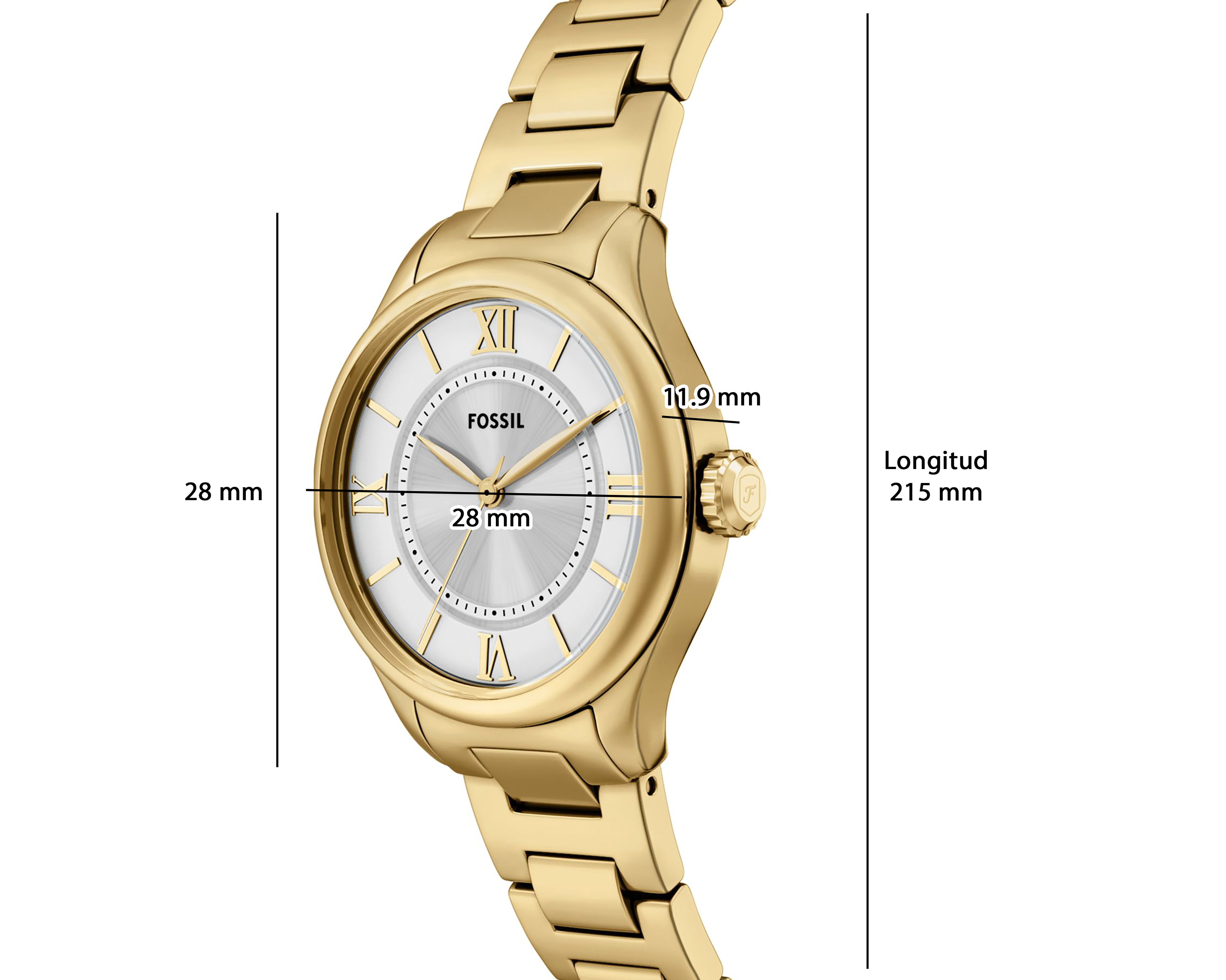 Foto 11 pulgar | Foto 10 | Reloj Fossil para Mujer ES5421 Dorado