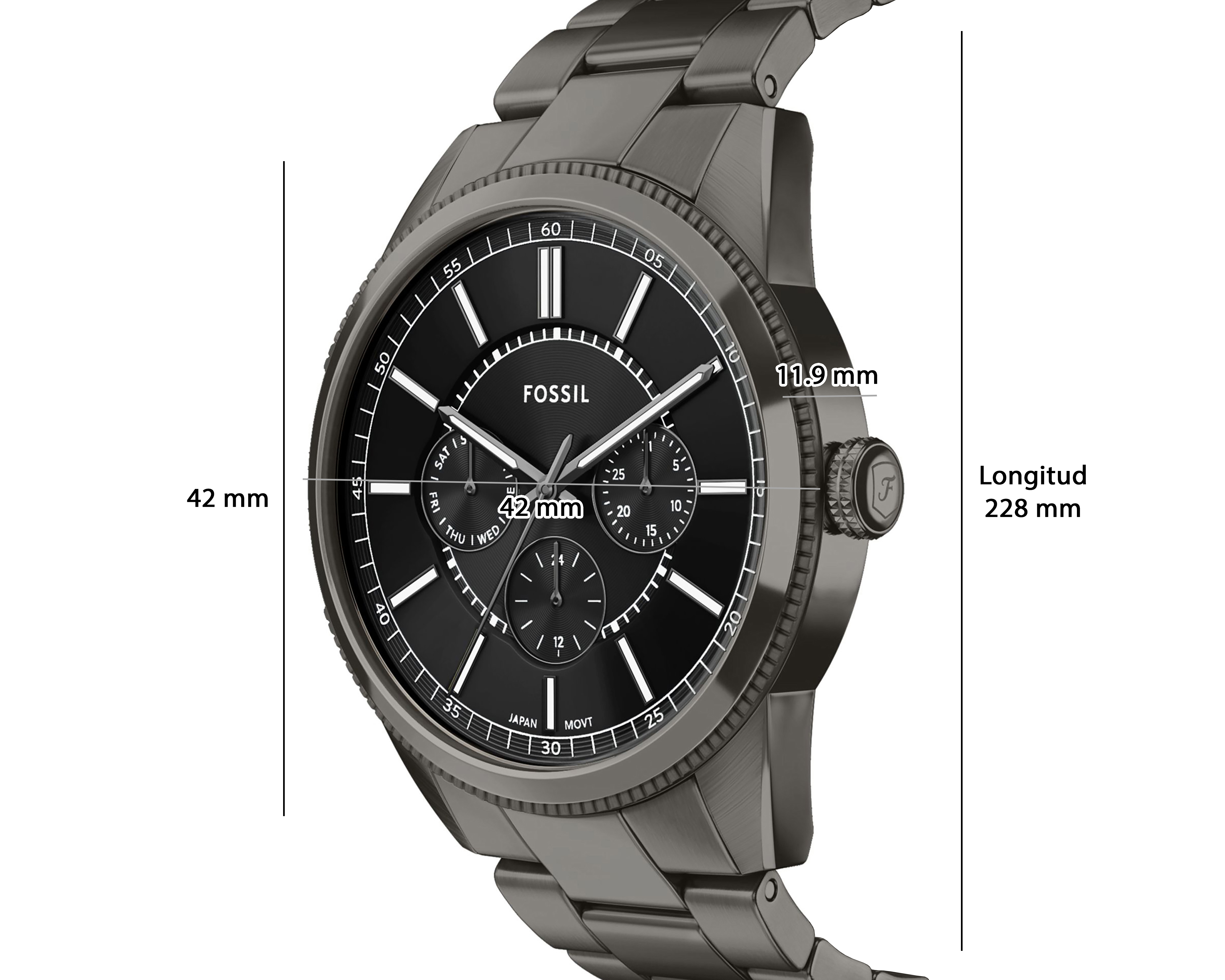 Foto 10 pulgar | Foto 9 | Reloj Fossil para Hombre FS6136 Gunmetal