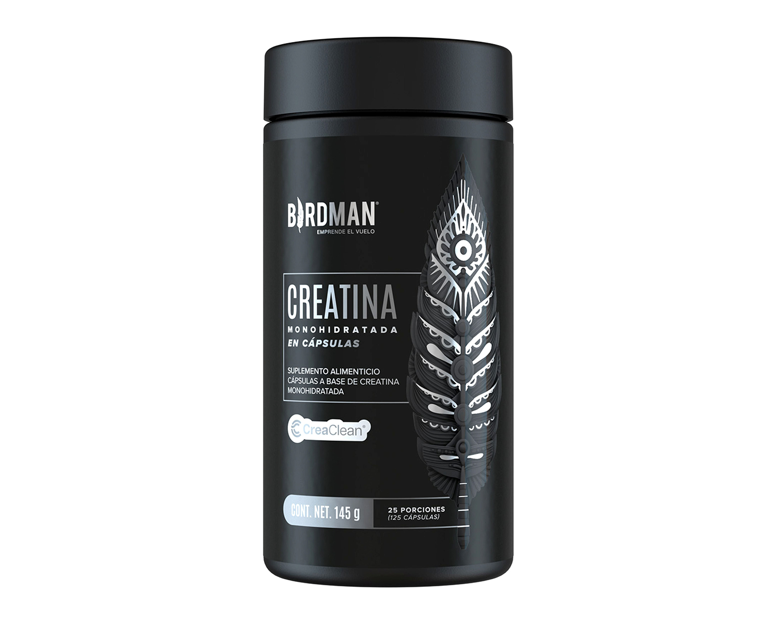 Suplemento Alimenticio Creatina Monohidratada Birdman 125 Cápsulas