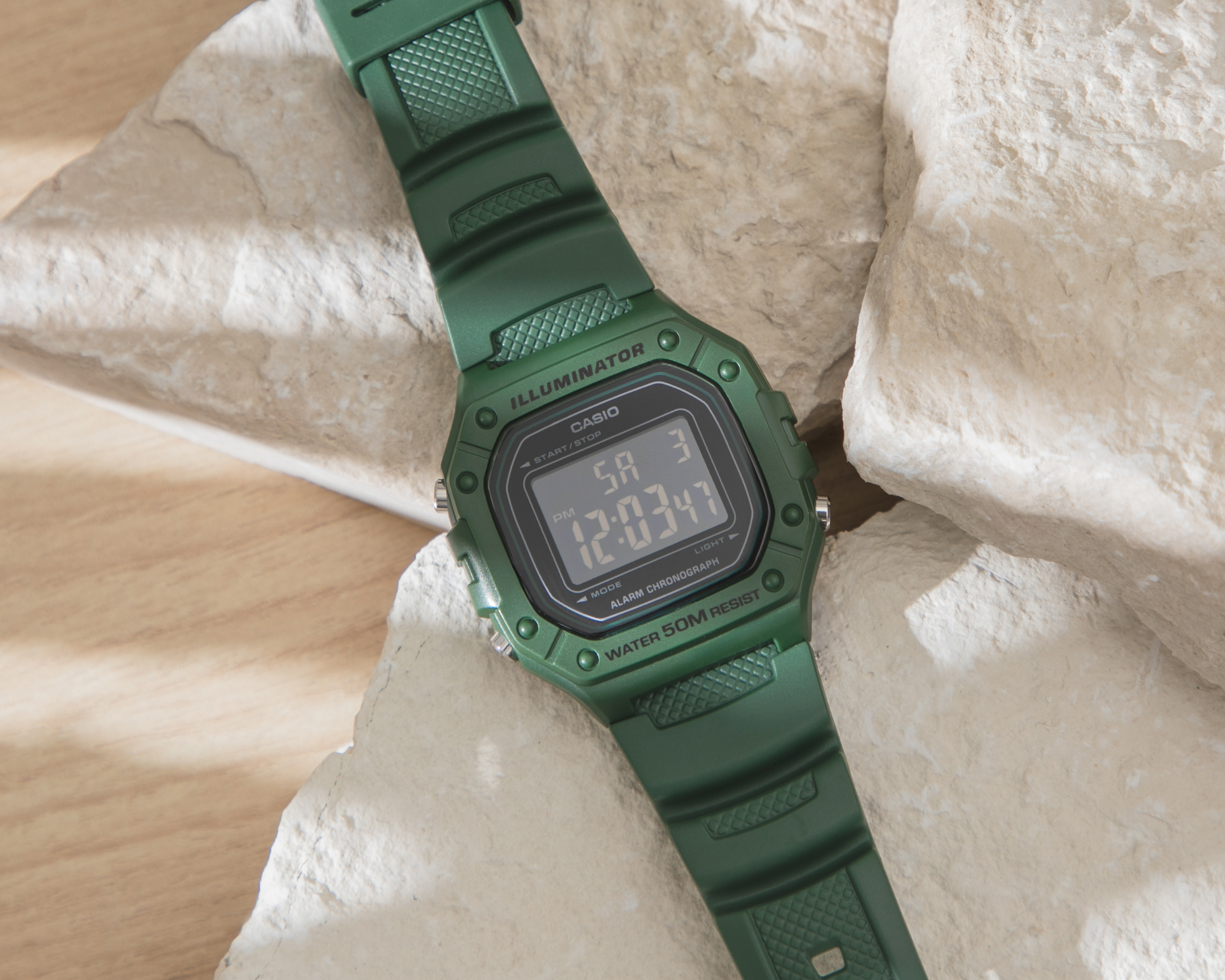 Foto 7 pulgar | Foto 6 | Reloj Casio Unisex W-218H-3BVCF Verde