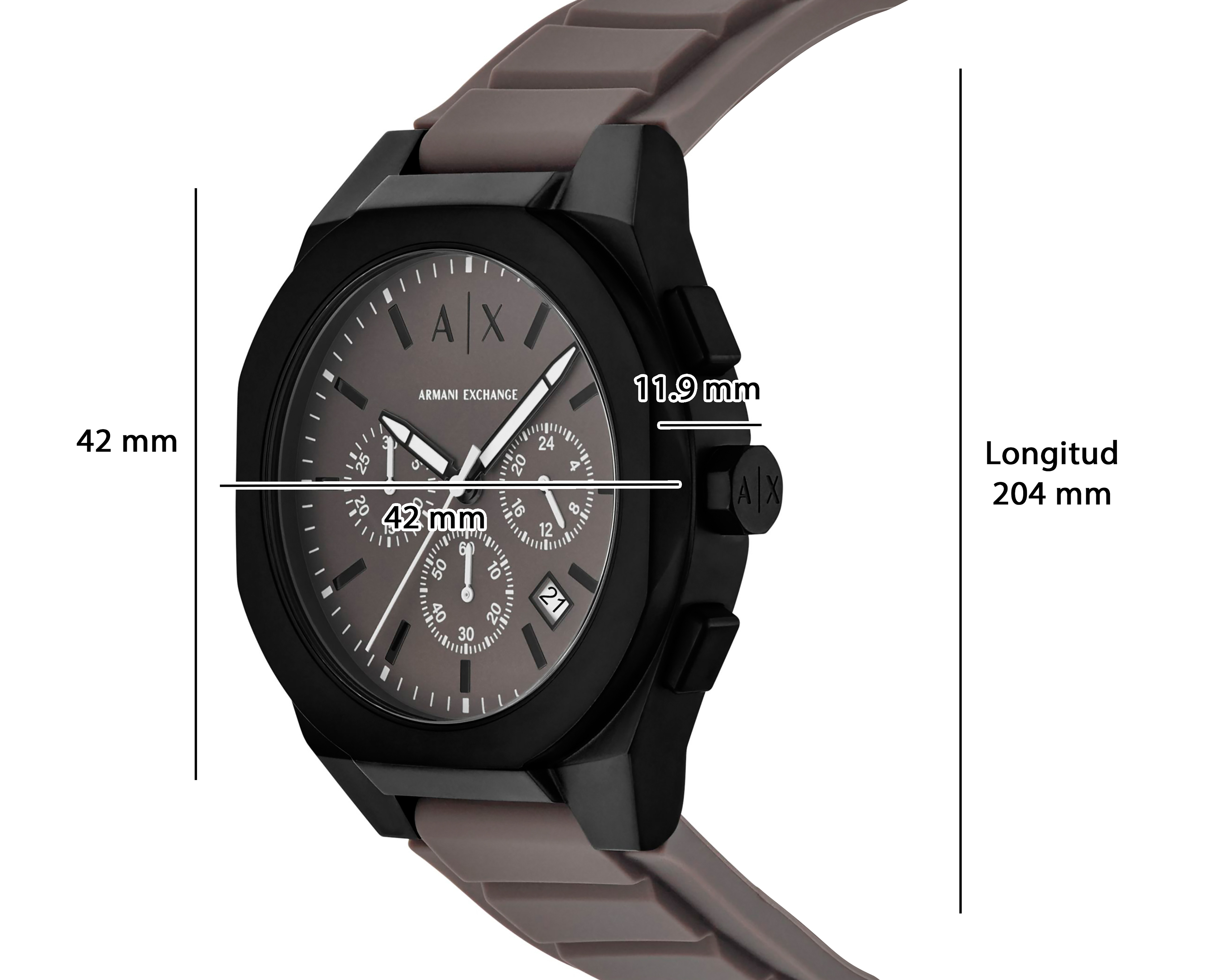 Foto 9 pulgar | Foto 8 | Reloj Armani Exchange para Hombre AX2465 Gris