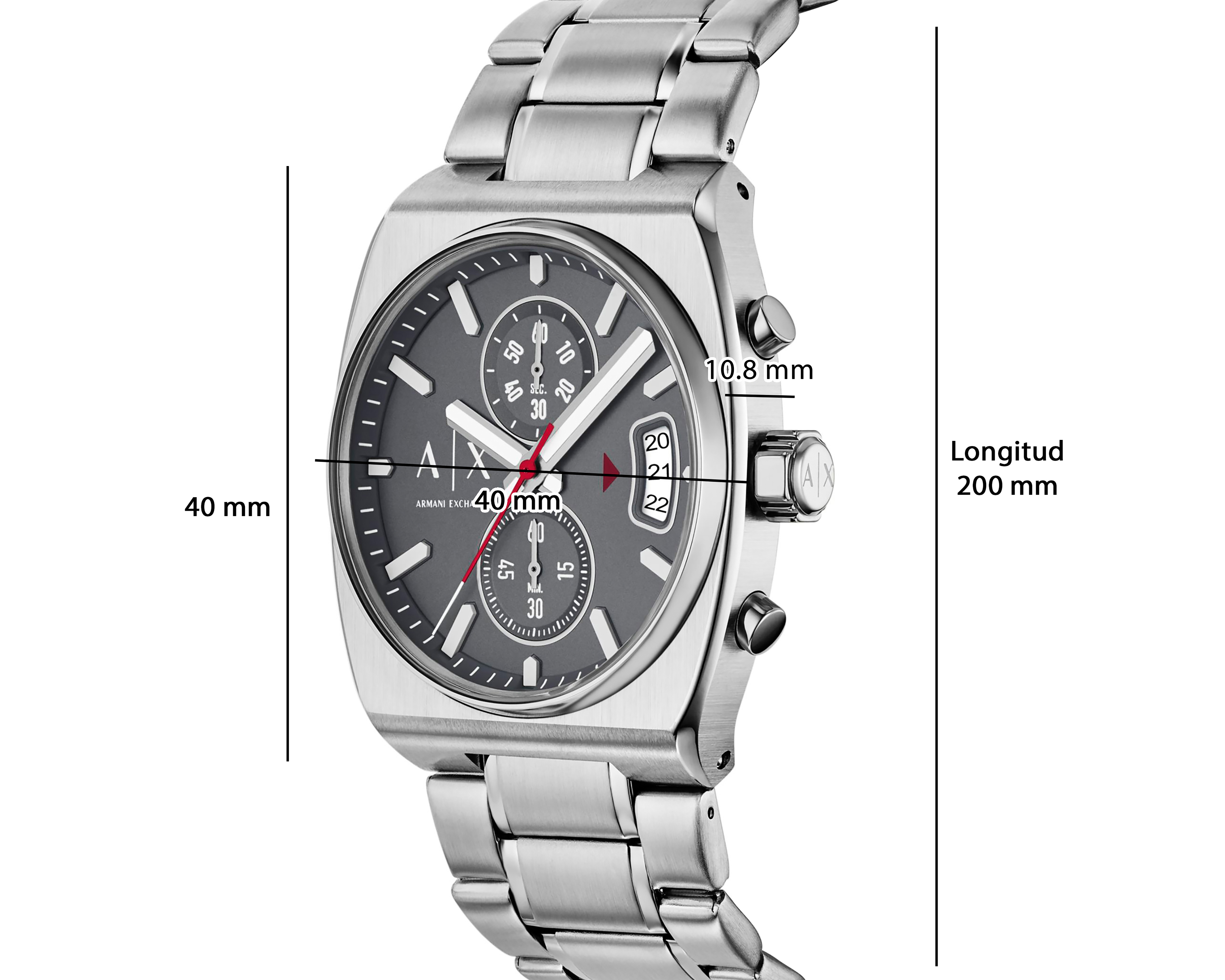 Foto 8 | Foto 8 | Reloj Armani Exchange para Hombre AX2820 Plateado