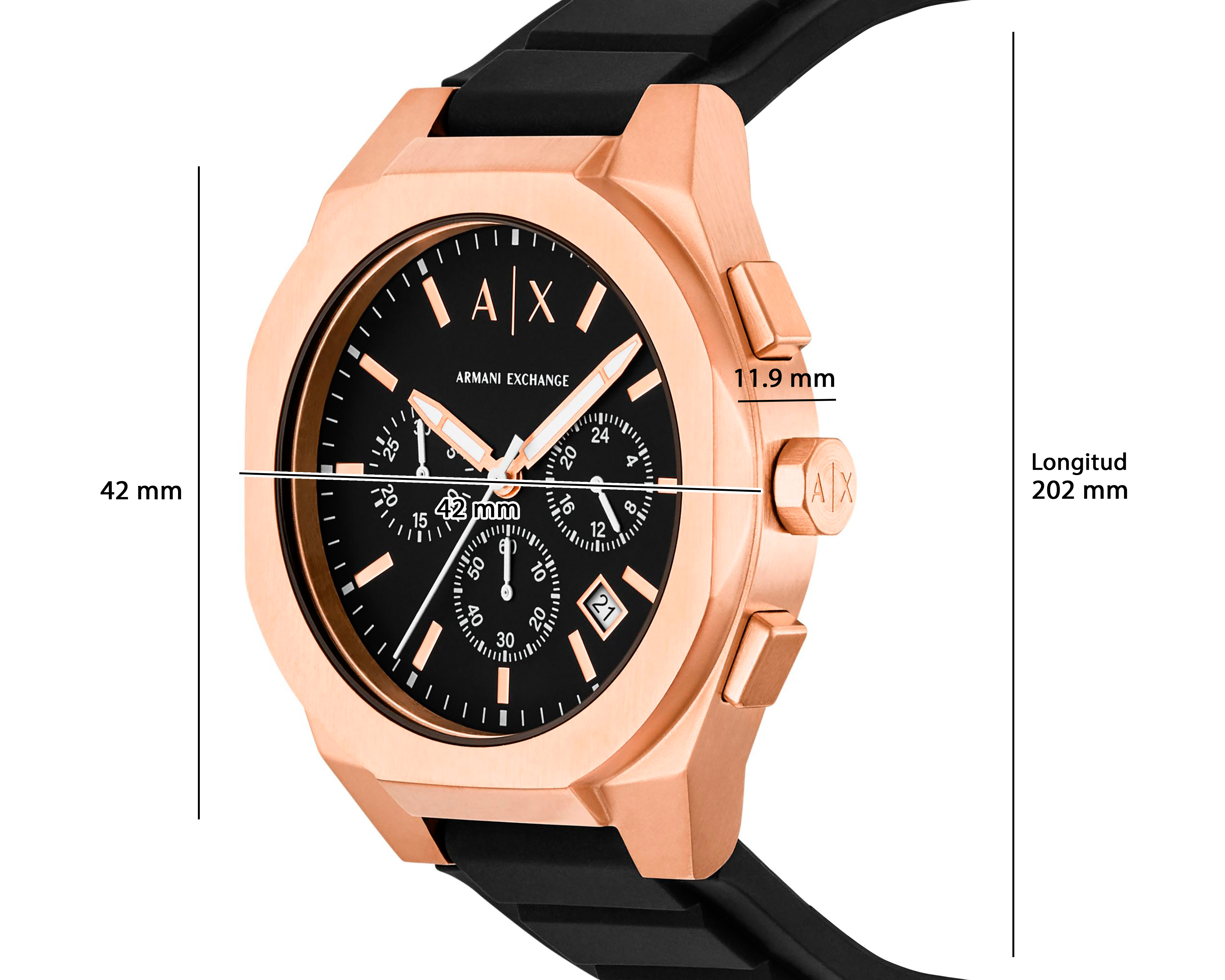 Foto 9 pulgar | Foto 8 | Reloj Armani Exchange para Hombre AX4190 Oro Rosa