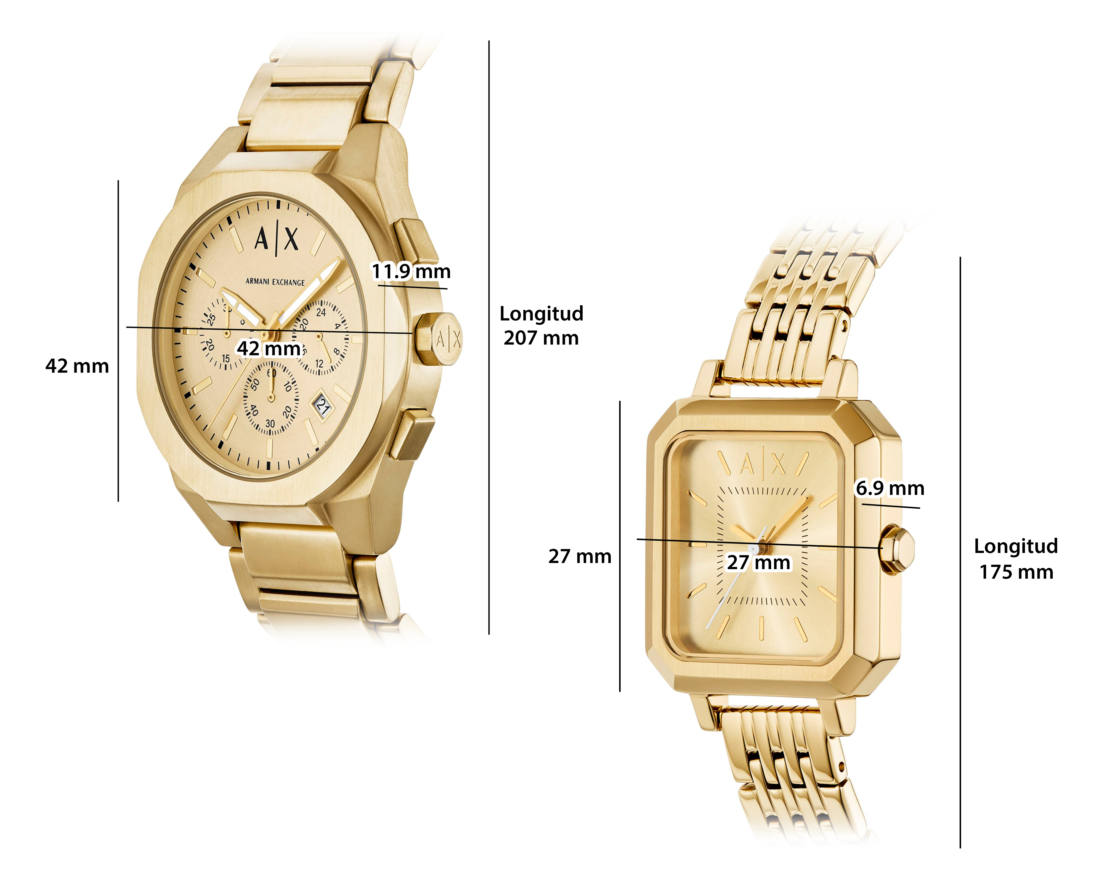Foto 11 pulgar | Foto 10 | Reloj Armani Exchange para Hombre y Mujer AX7171SET 2 Piezas
