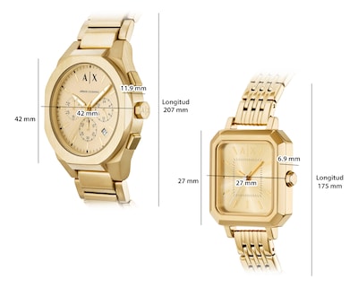 Foto 10 | Foto 10 | Reloj Armani Exchange para Hombre y Mujer AX7171SET 2 Piezas