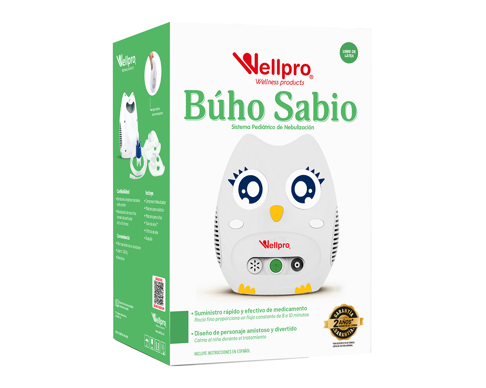 Foto 5 pulgar | Foto 4 | Nebulizador Pediátrico Wellpro Búho Sabio Relajante