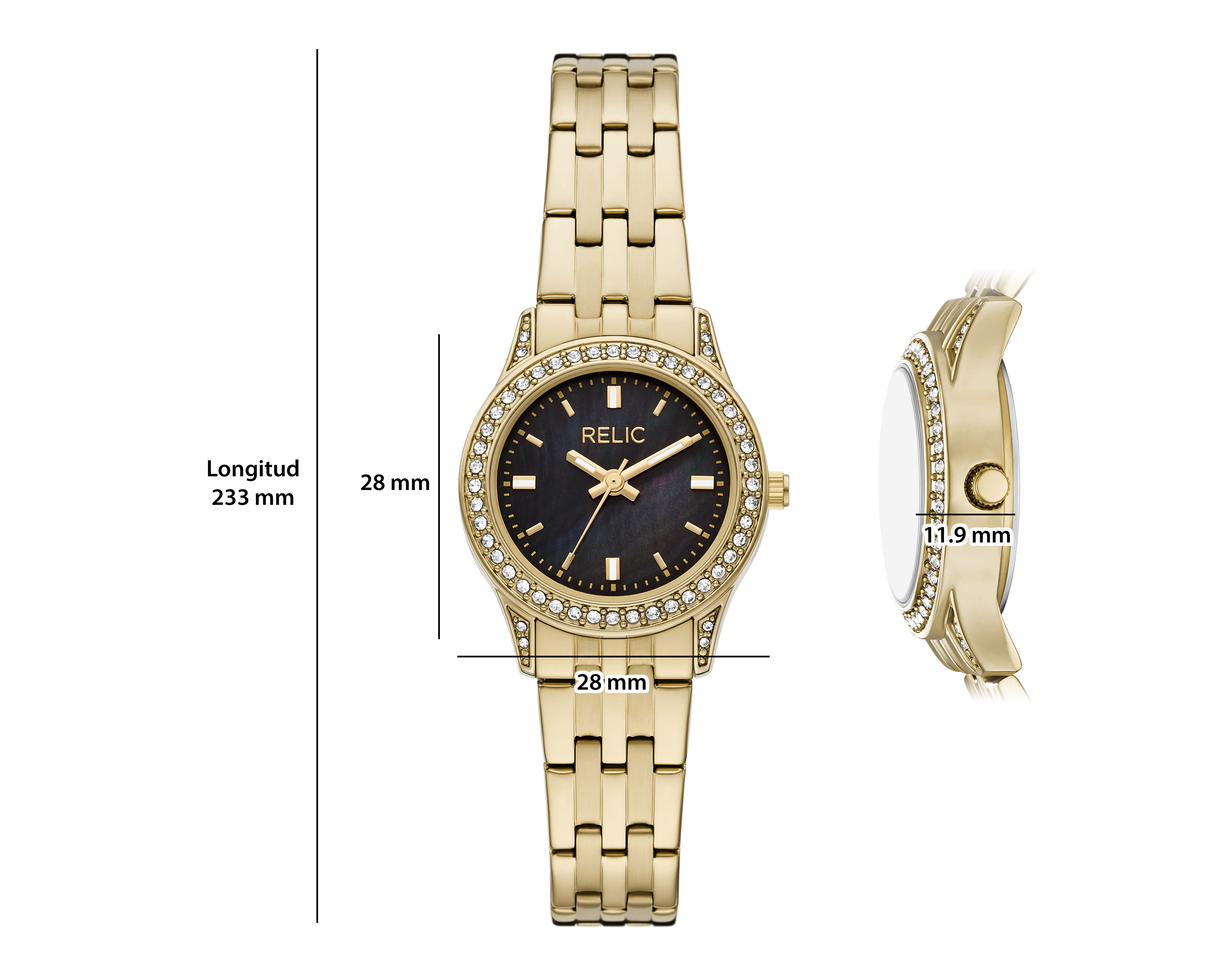 Foto 5 | Foto 5 | Reloj Relic para Mujer ZR37302 Dorado