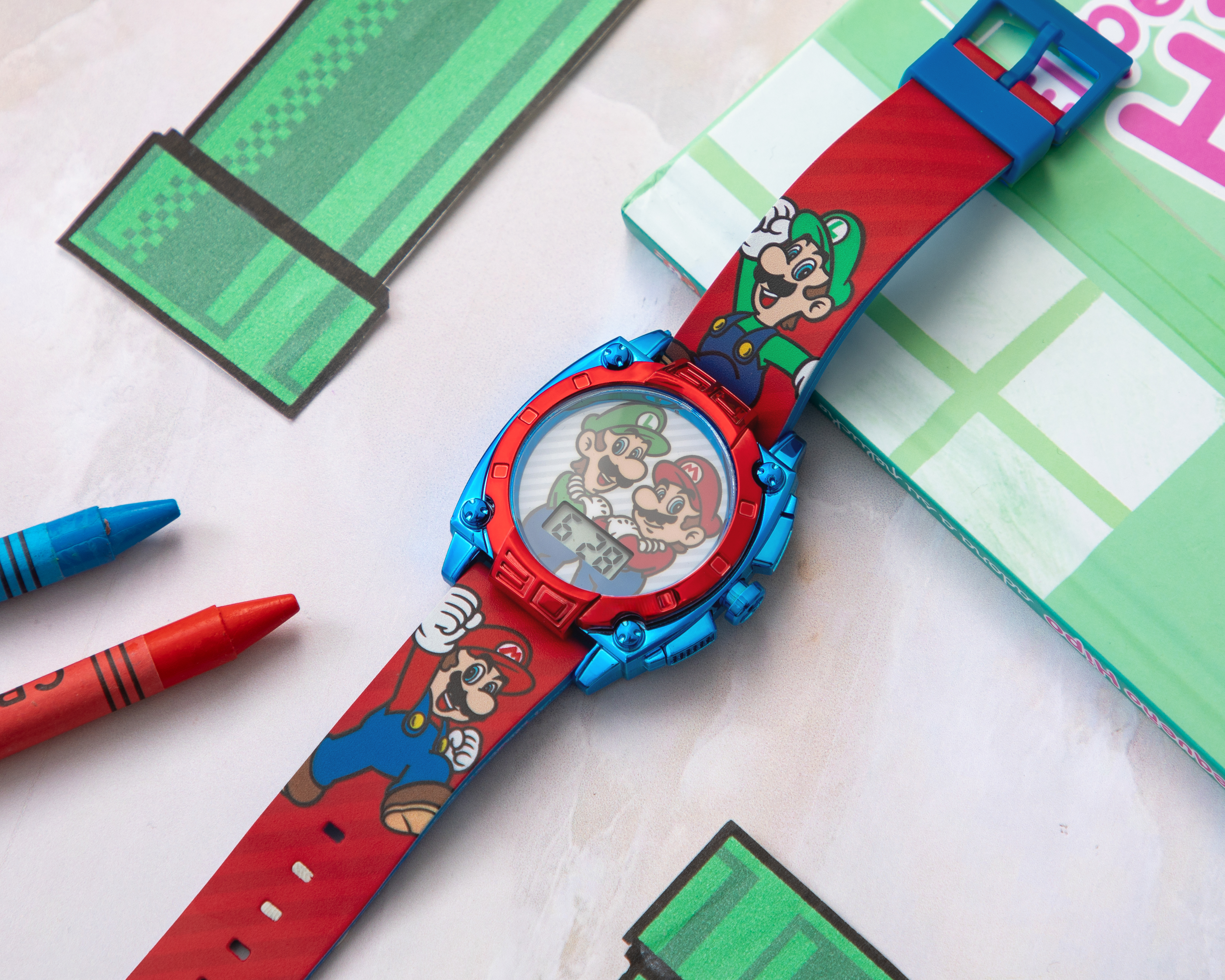 Foto 7 | Foto 7 | Reloj Super Mario para Niño GSM4331RO Rojo