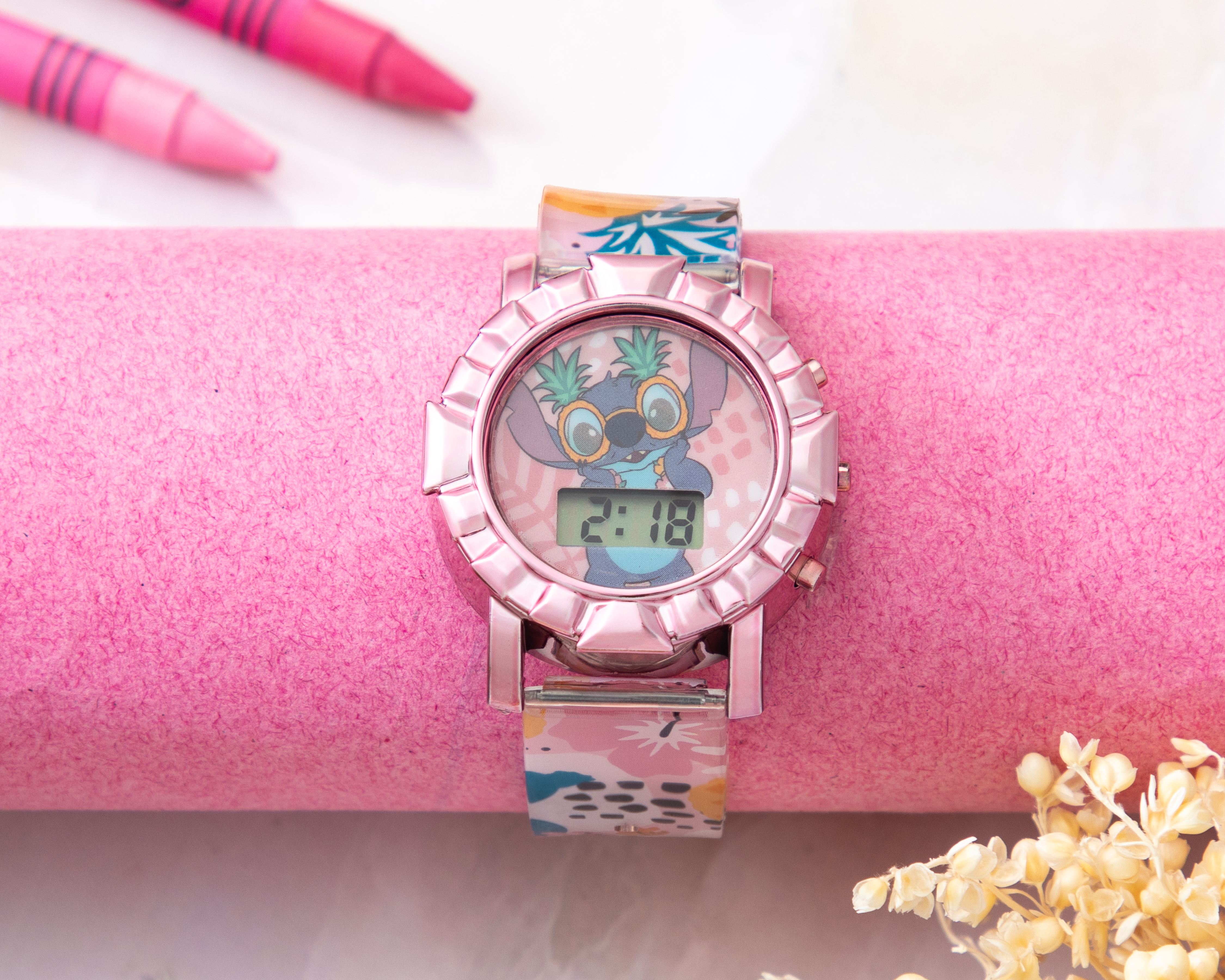 Foto 8 pulgar | Foto 7 | Reloj Lilo & Stich para Niña LAS4136RO Rosa