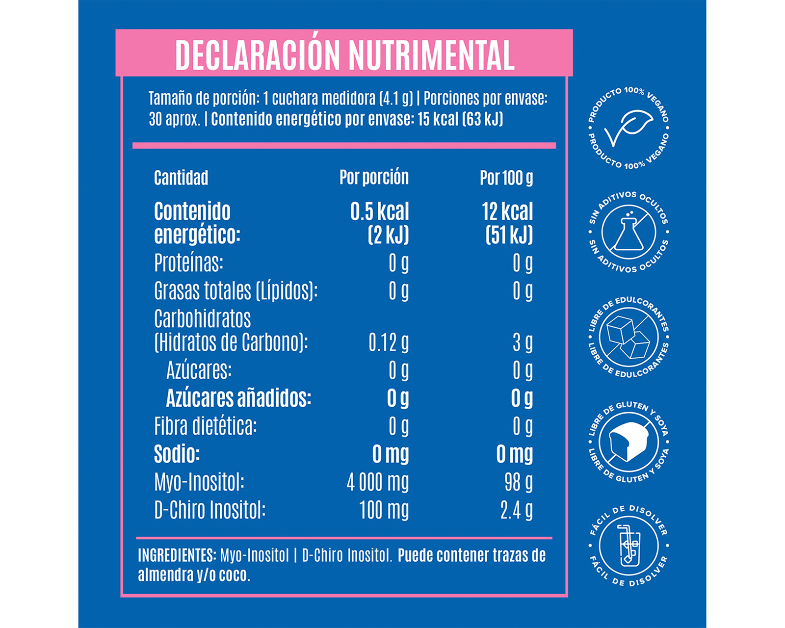 Foto 5 pulgar | Foto 4 | Suplemento Alimenticio Birdman Myo D-Chiro Inositol 123 Gramos